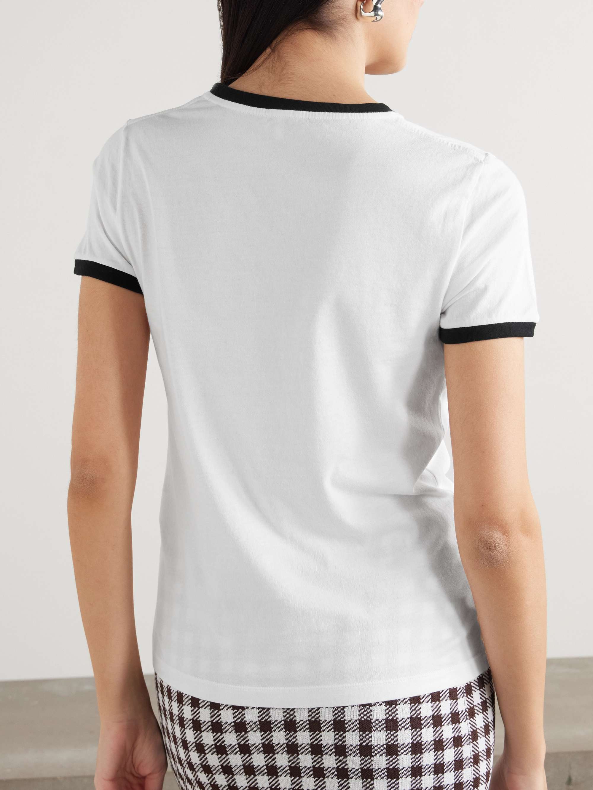 Anagram embroidered cotton-jersey T-shirt view