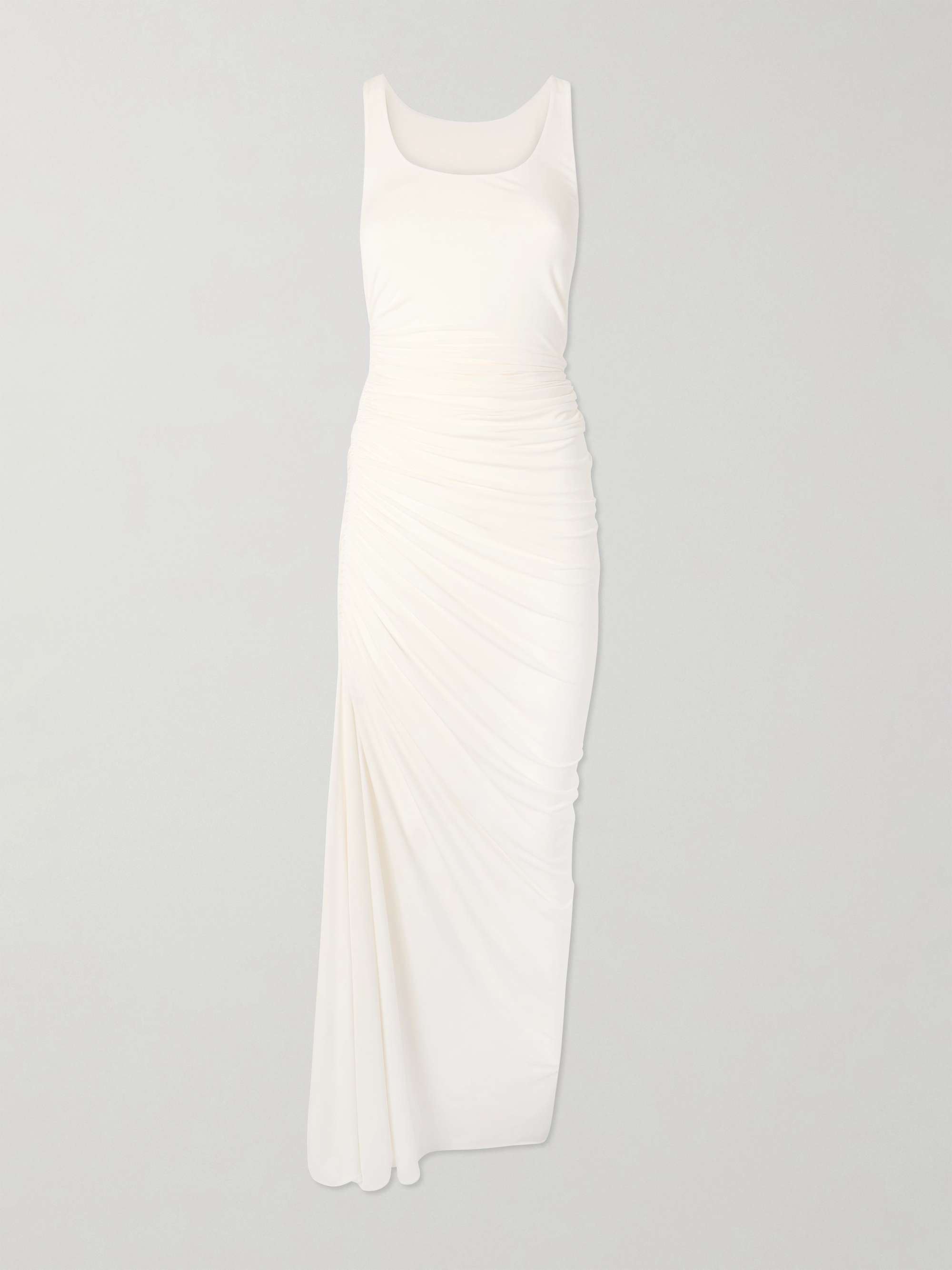 Gathered stretch-jersey midi dress view