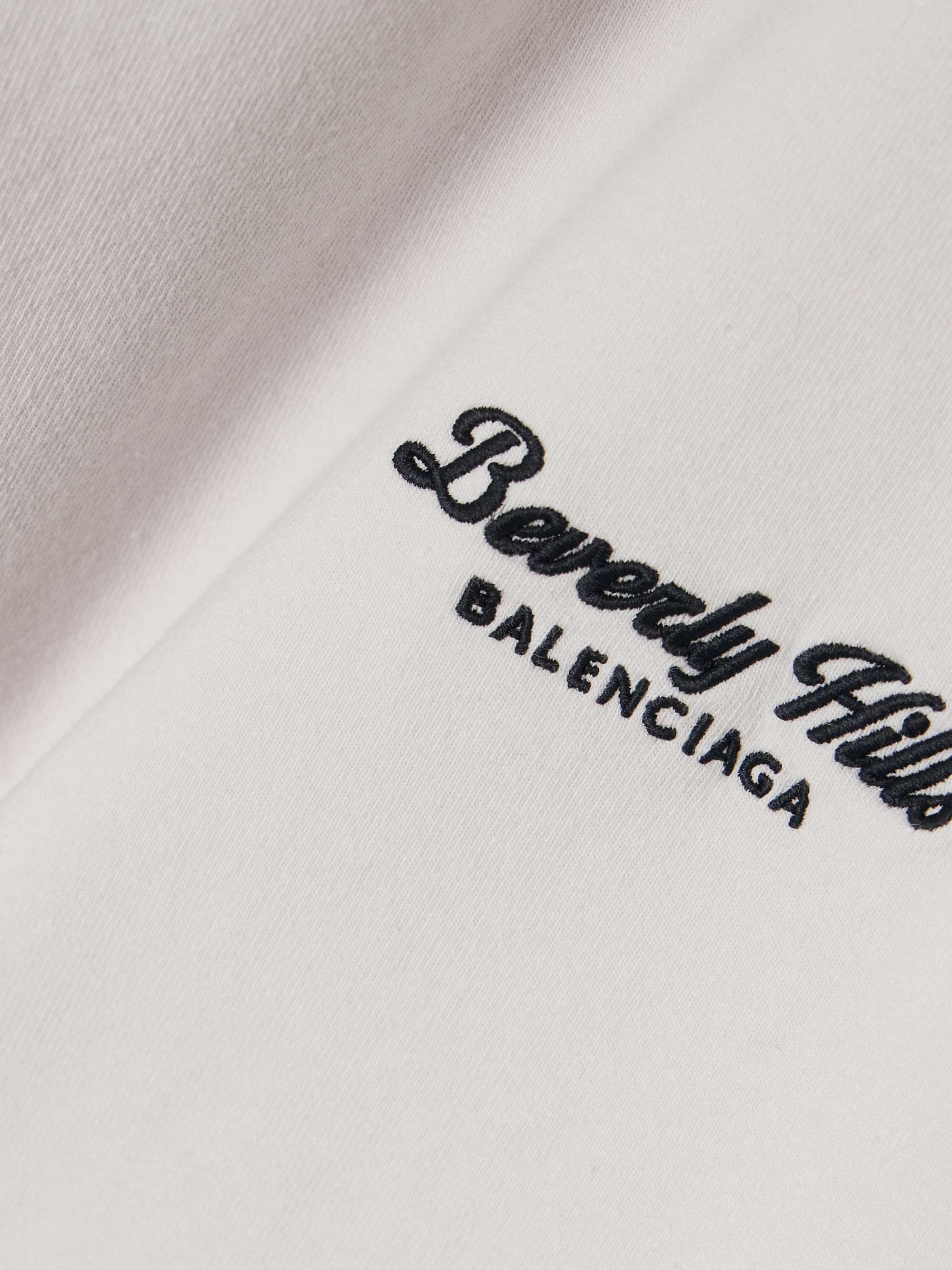 Embroidered stretch-cotton T-shirt view
