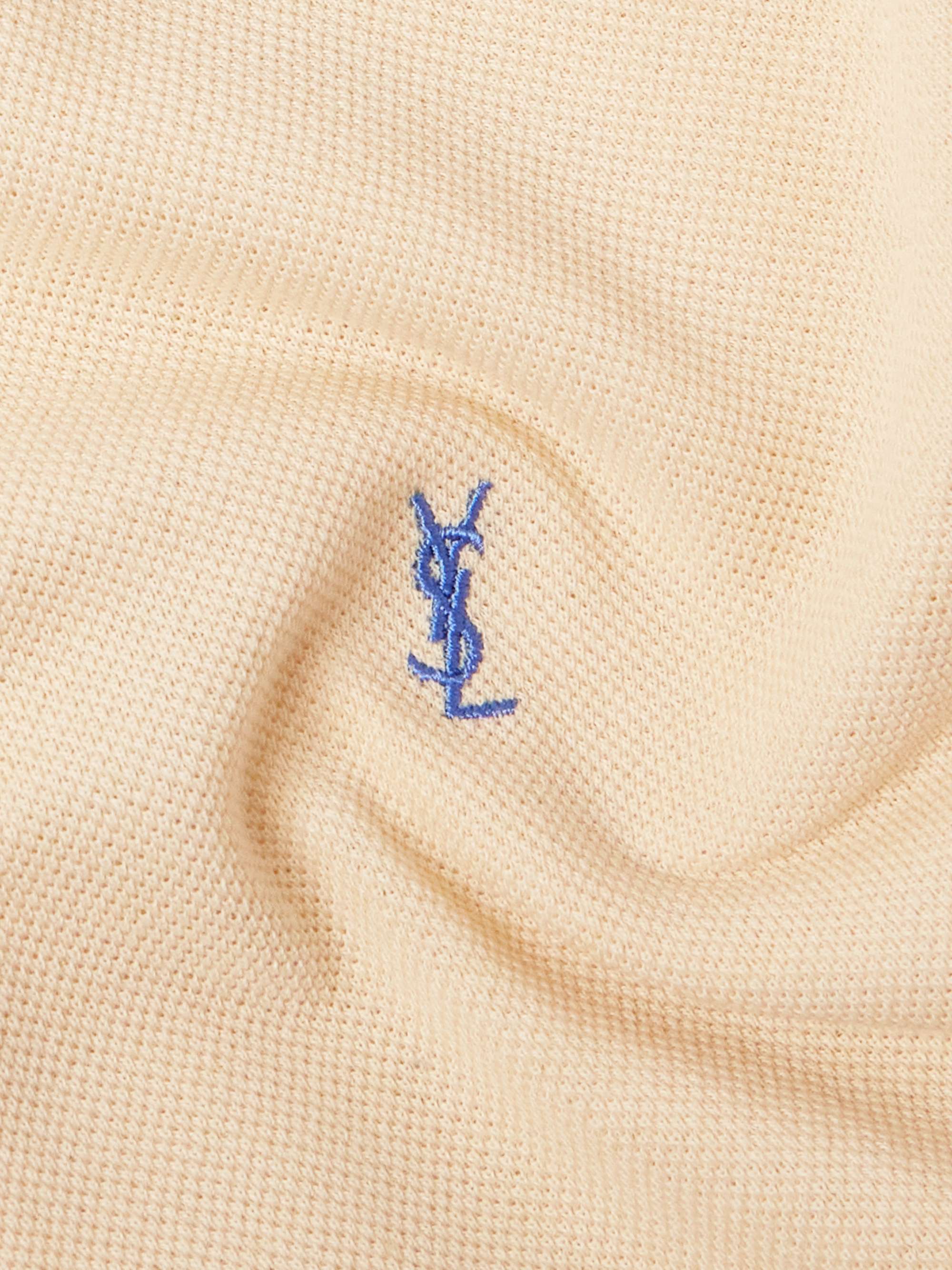 Logo-Embroidered Cotton-Piqué T-Shirt view