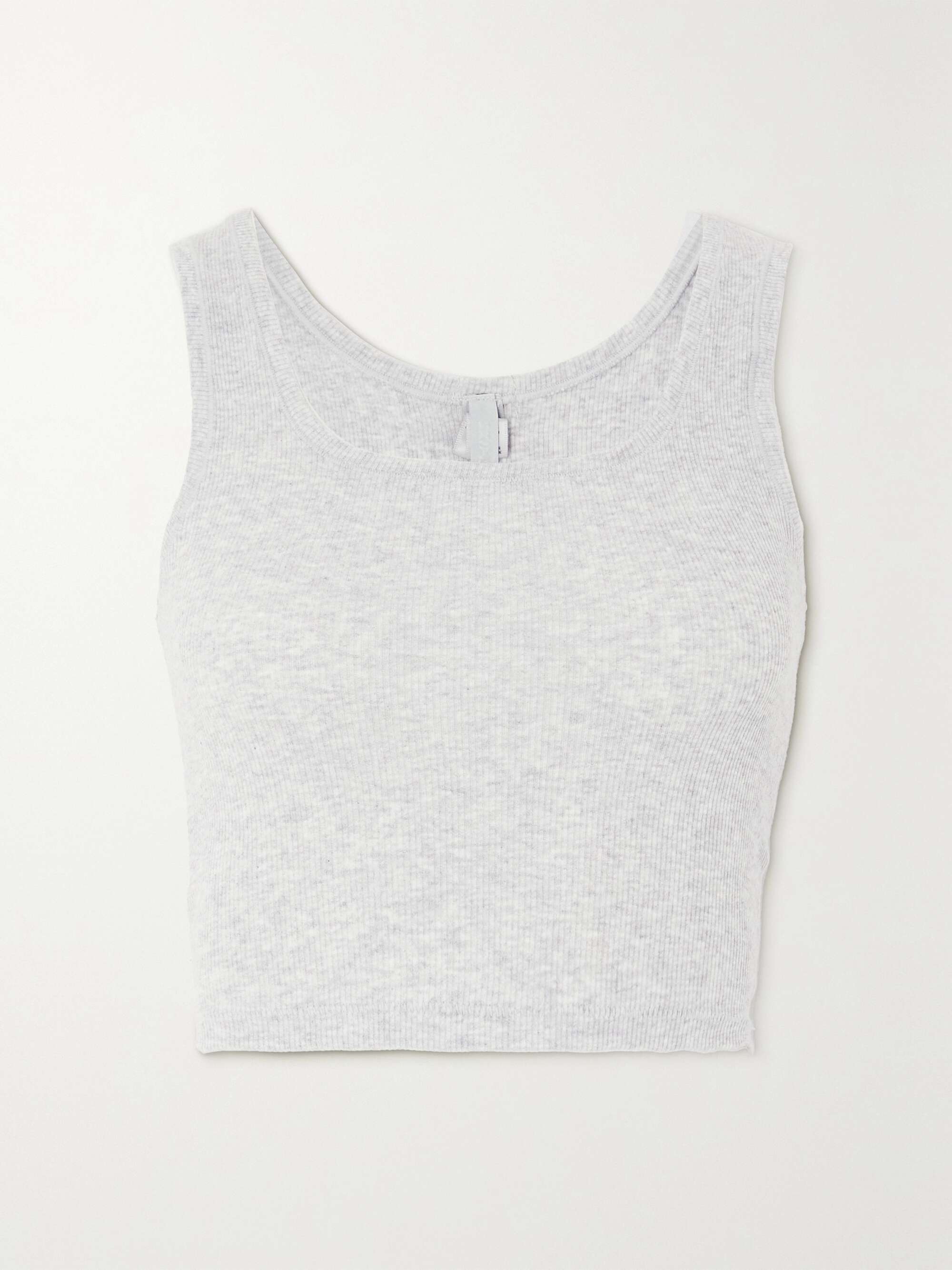 Ribbed cotton-blend jersey tank view