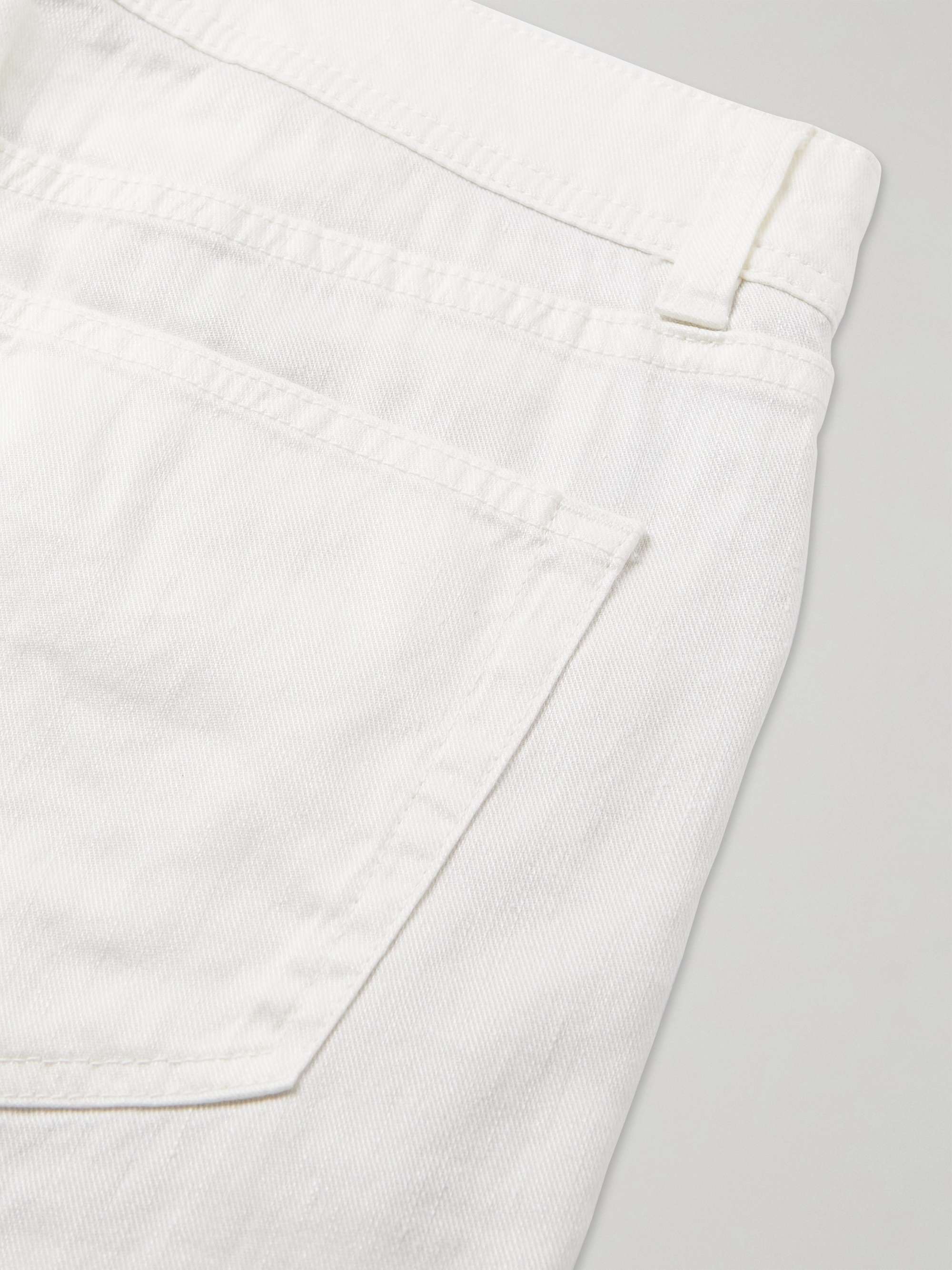 Slim-Fit Linen-Blend Twill Trousers view