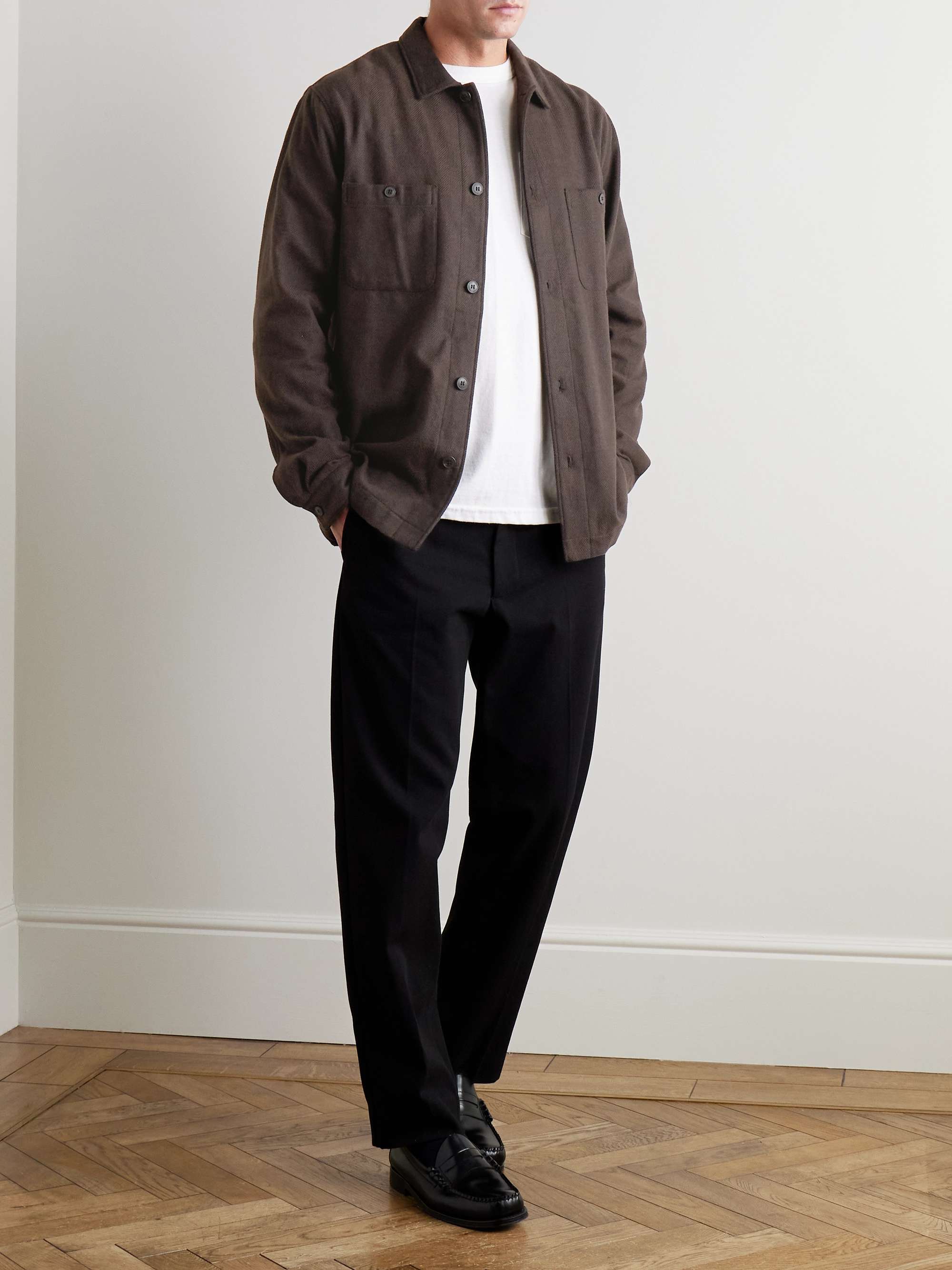 Herringbone Cotton-Flannel Overshirt view