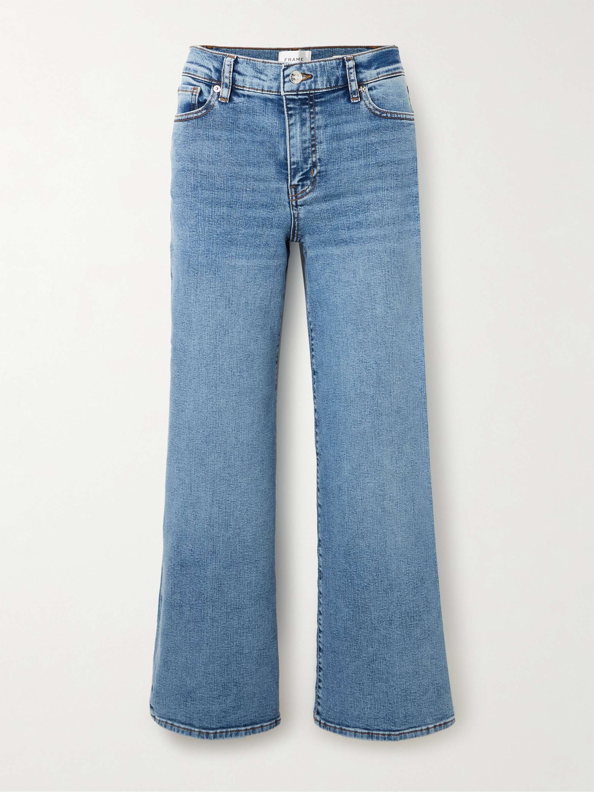 Le Pixie Slim Palazzo high-rise wide-leg stretch jeans view