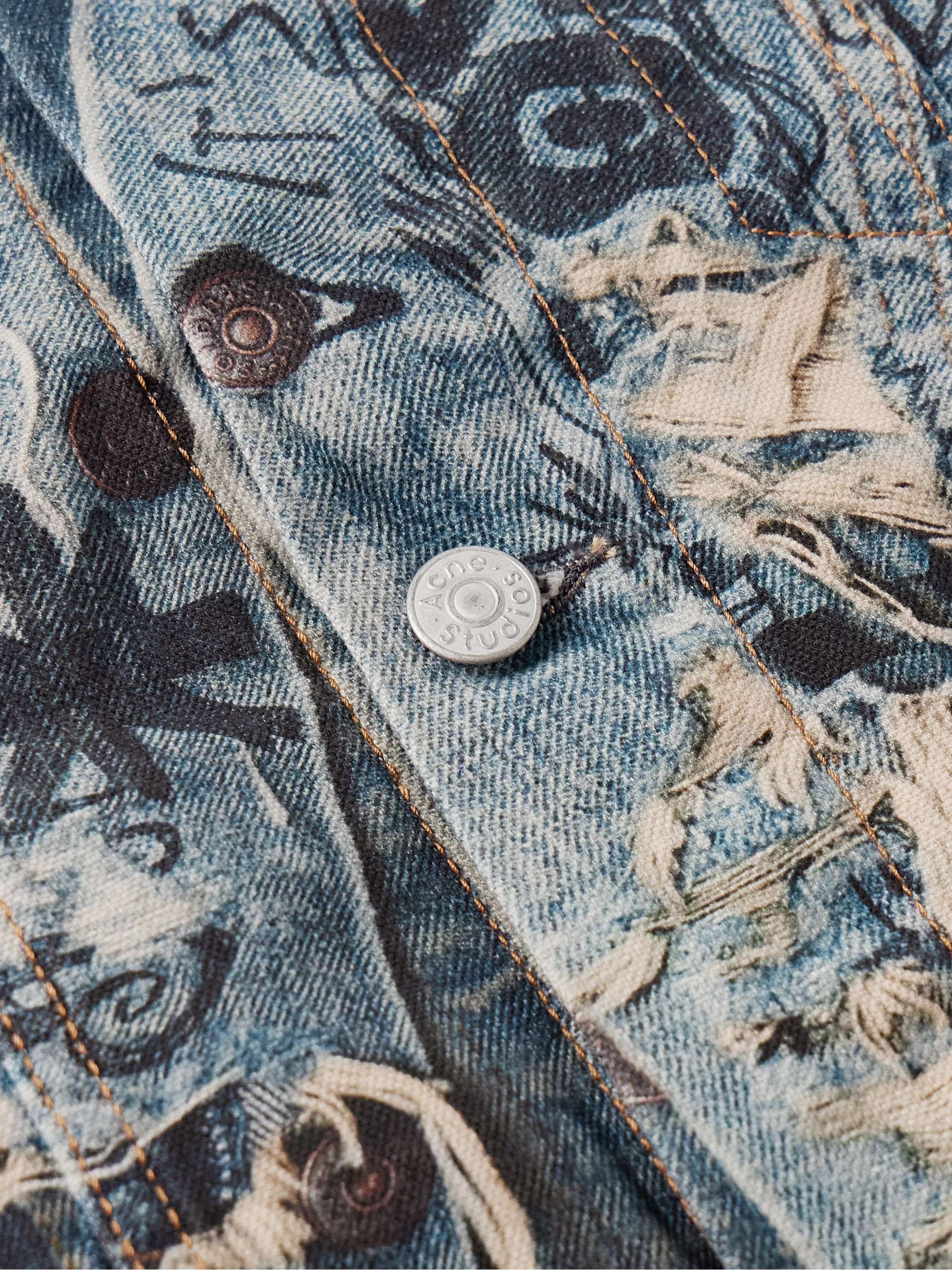 Rye Cropped Printed Denim Jacket view