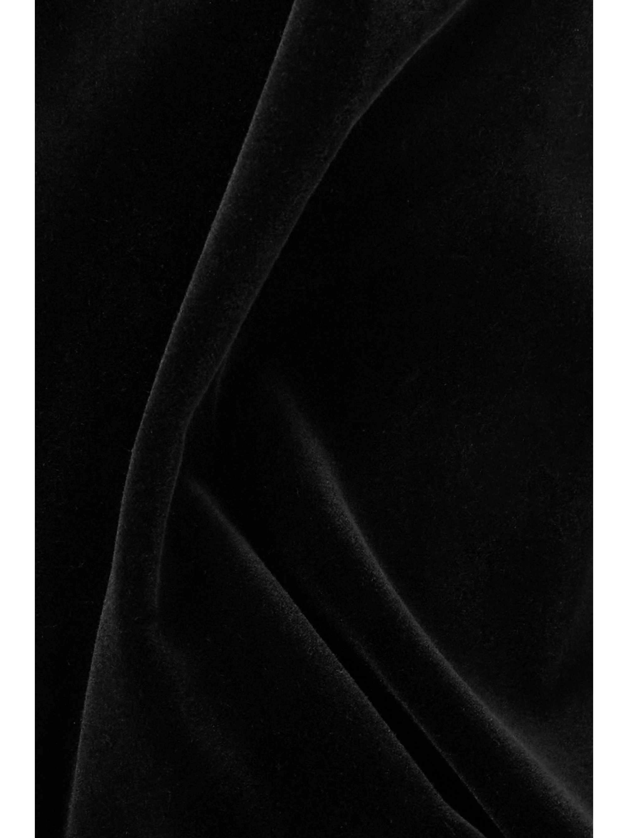 Cotton-blend velvet straight-leg pants view