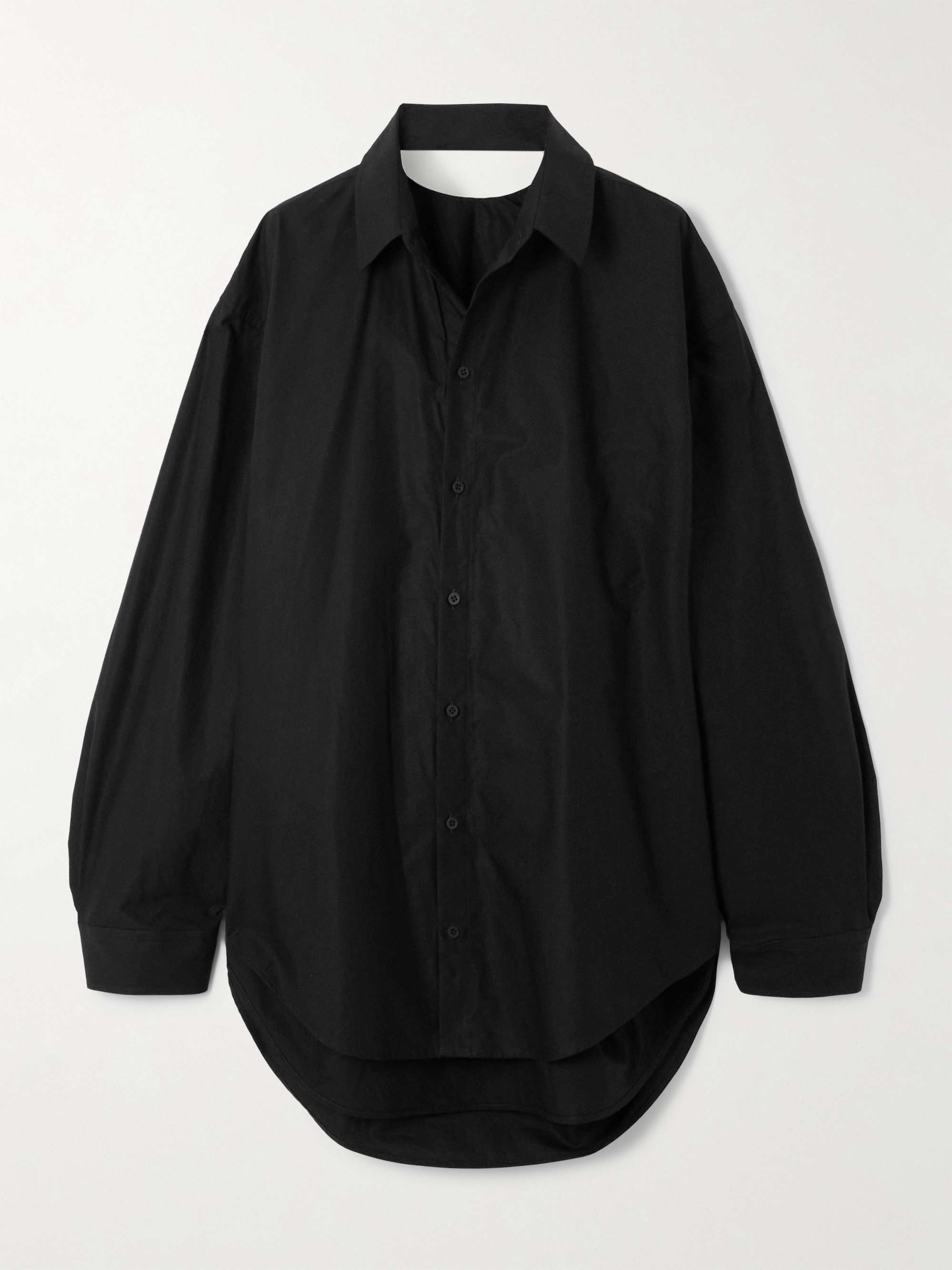 Cotton-poplin mini shirt dress view