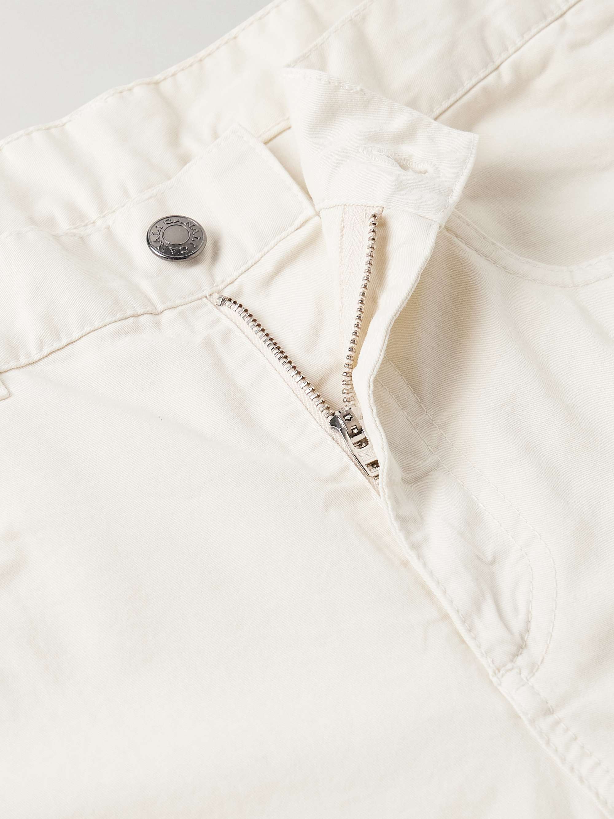 Slim-Fit Straight-Leg Cotton-Blend Twill Trousers view