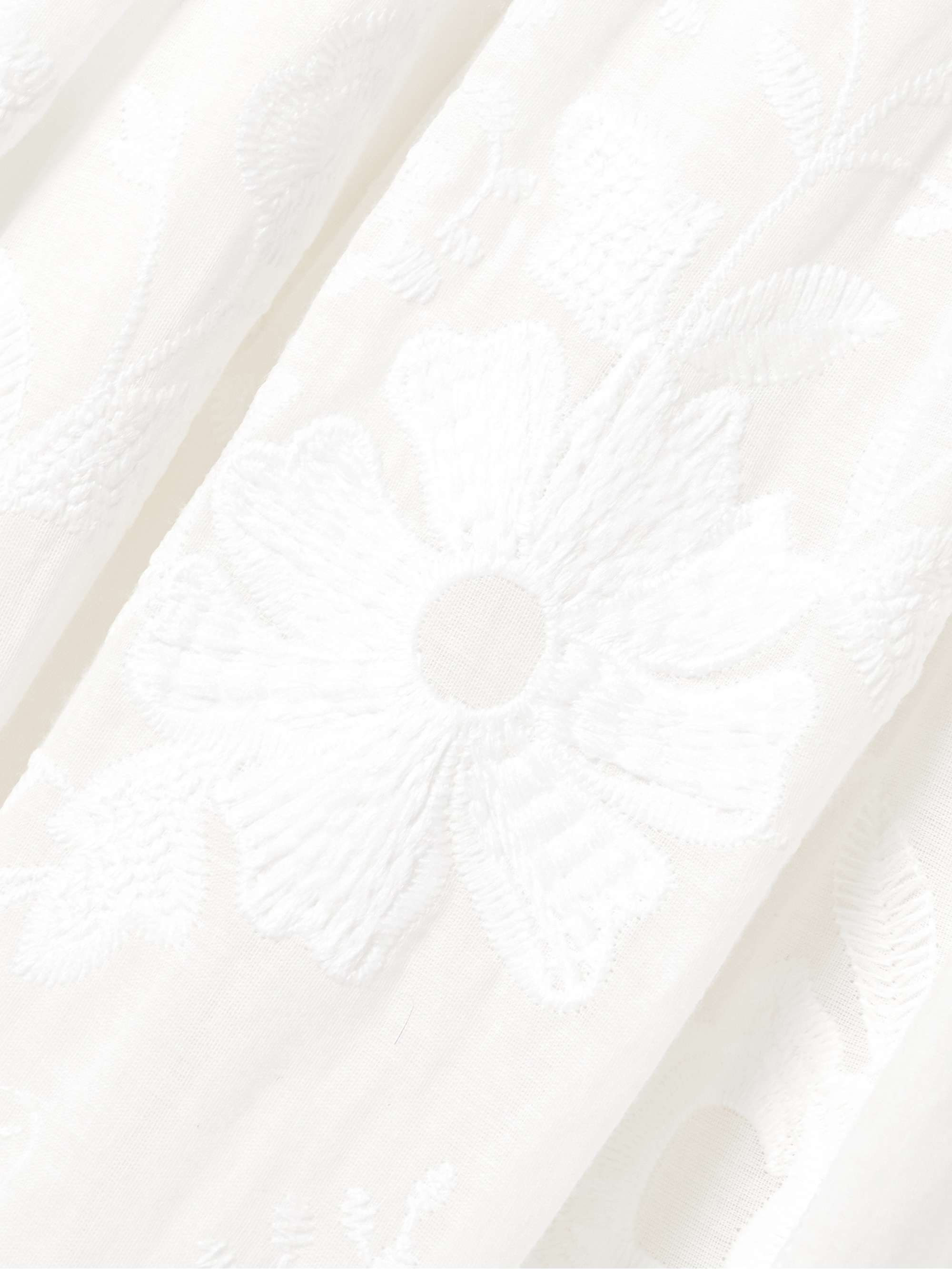Desideria strapless guipure lace-trimmed embroidered cotton-voile midi dress view