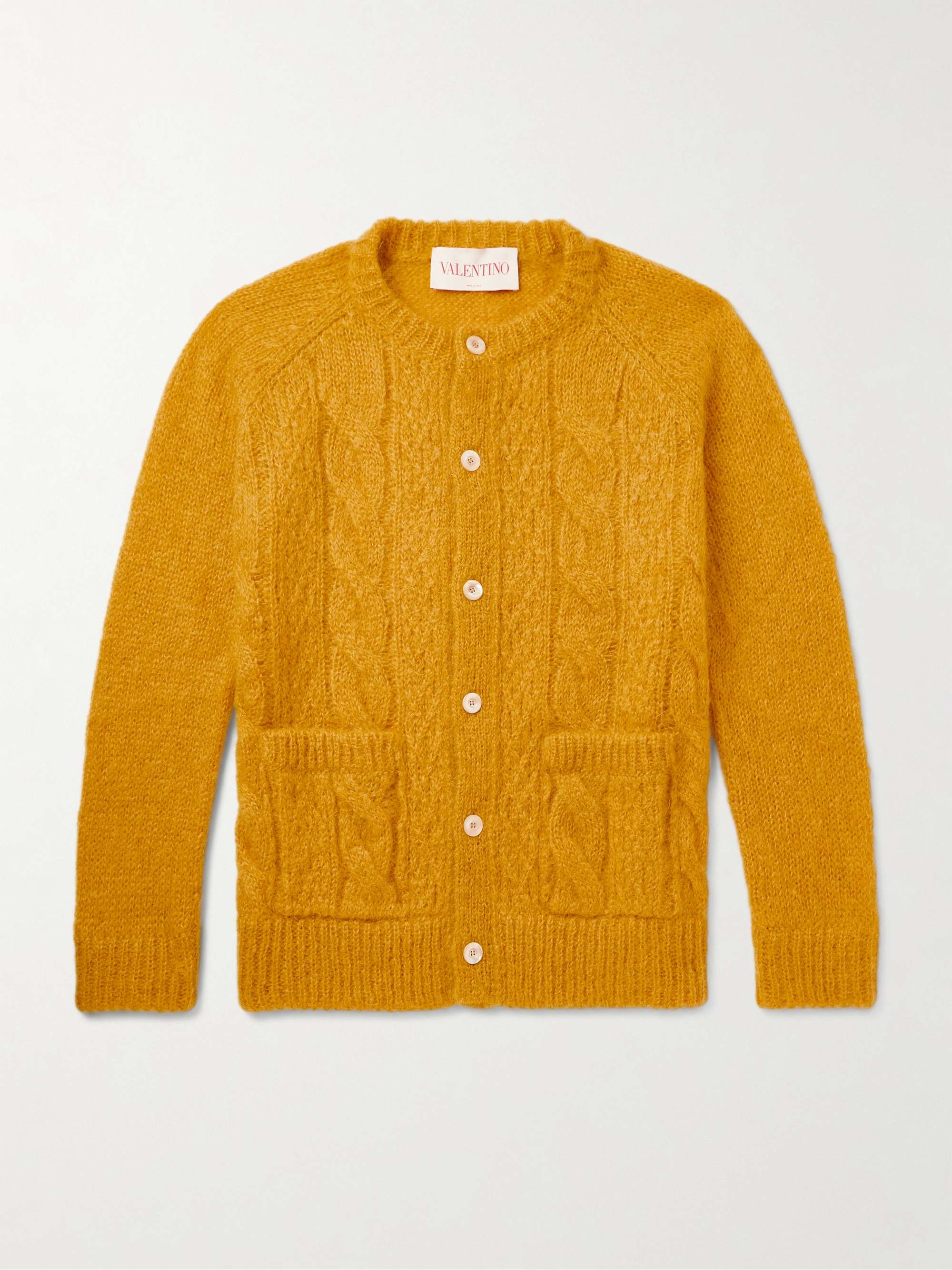 Cable-Knit Mohair-Blend Cardigan view
