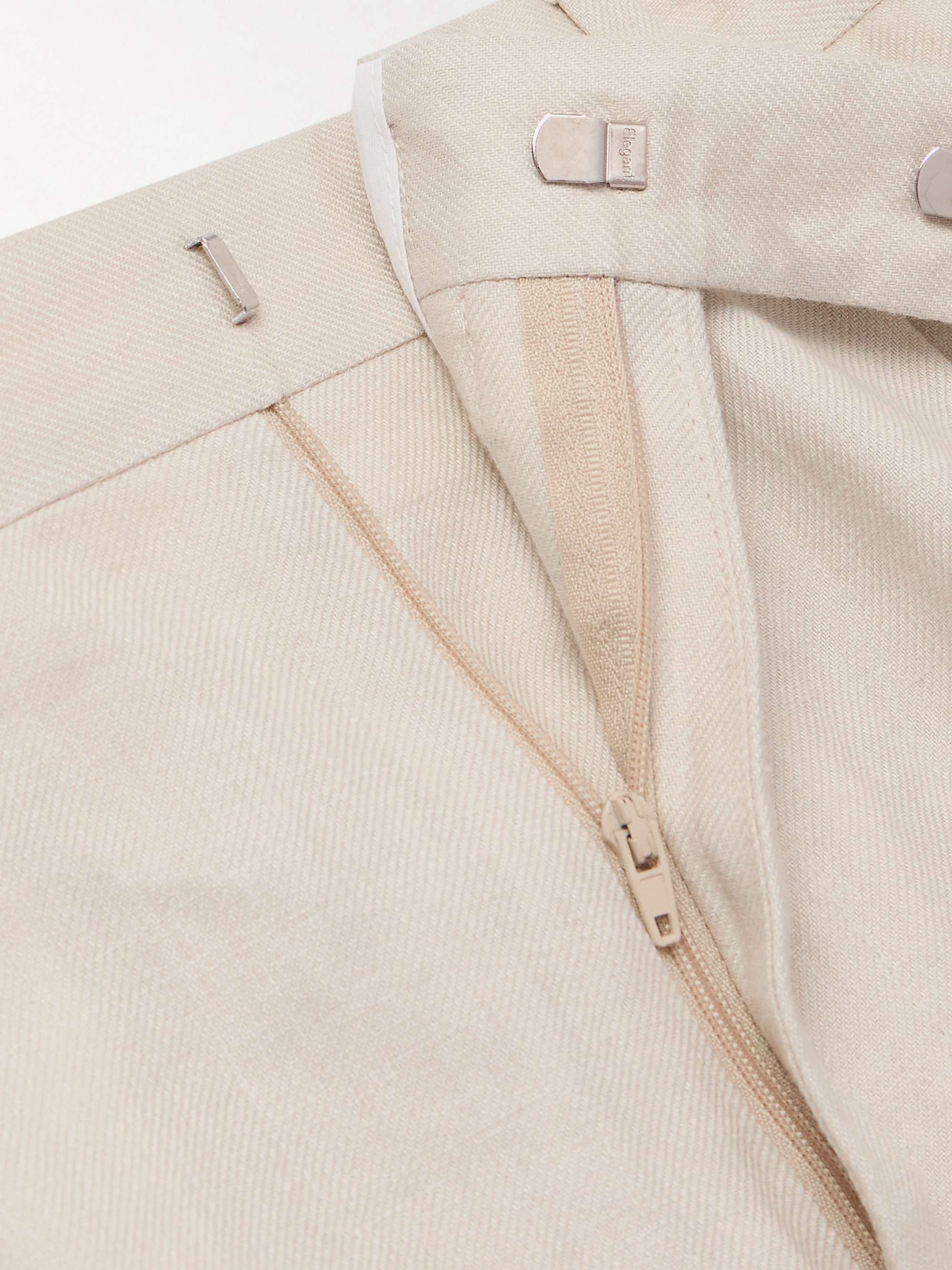 Aramis Straight-Leg Pleated Linen-Twill Bermuda Shorts view
