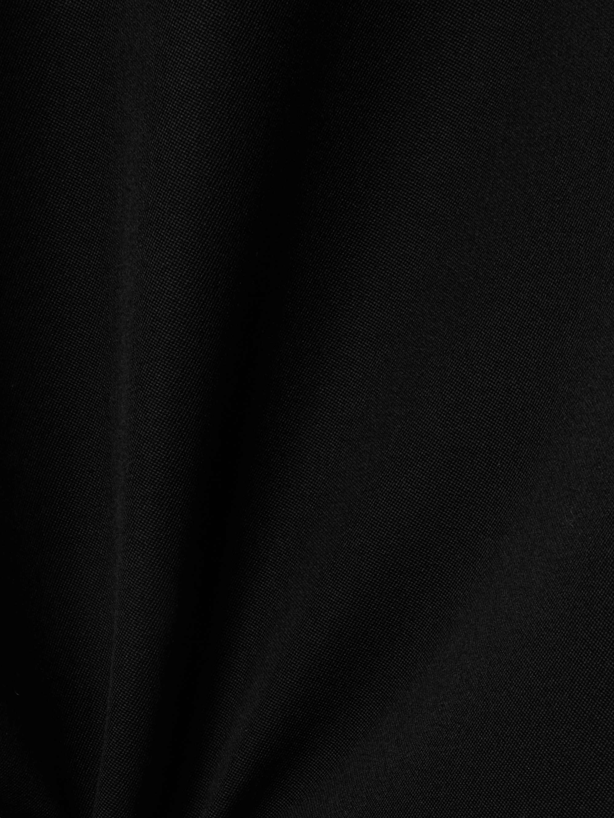 Draped silk-blend satin-trimmed grain de poudre wool mini dress view