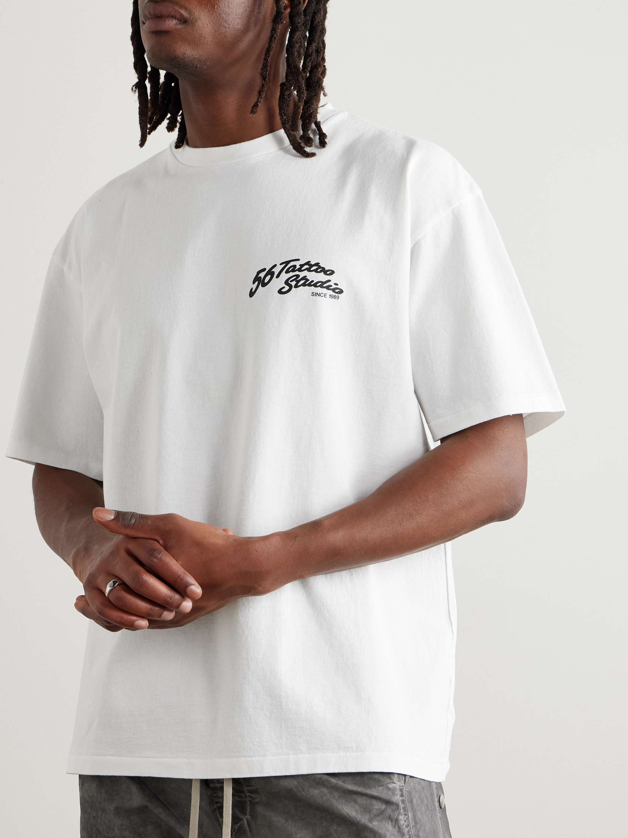 + 56 Tattoo Studio Printed Cotton-Jersey T-Shirt view
