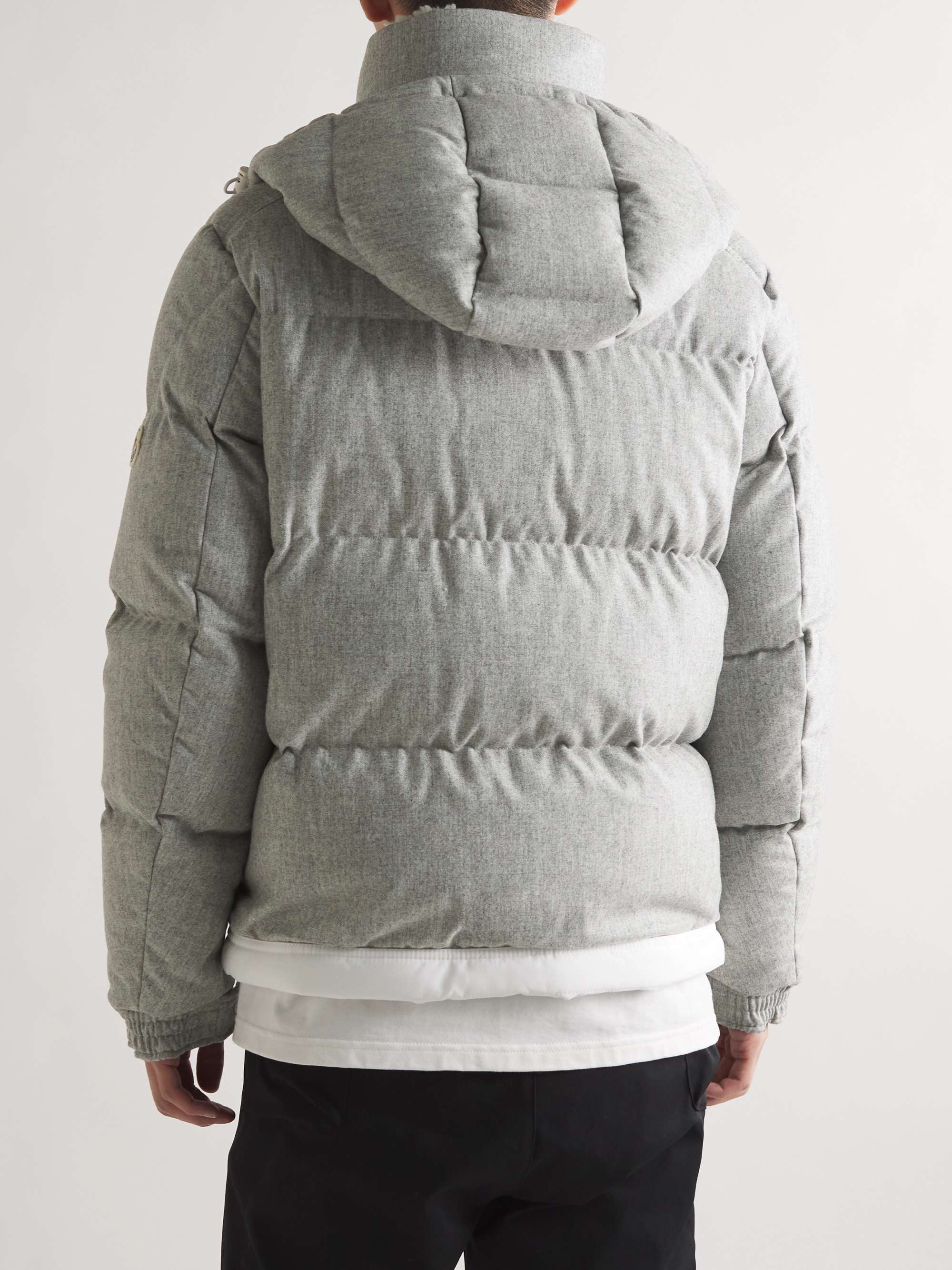Tarentaise Quilted Virgin Wool-Flannel Hooded Down Jacket view