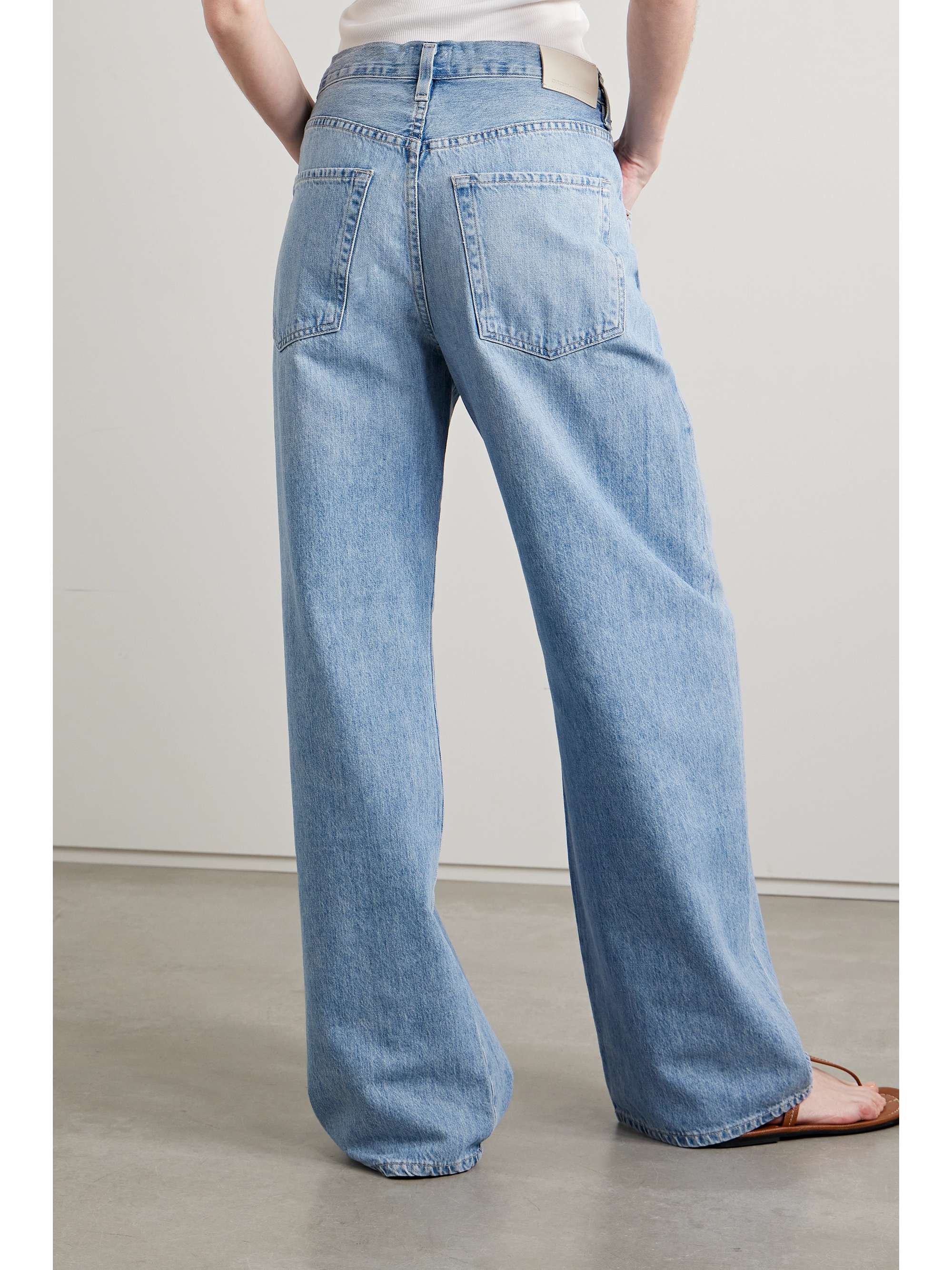 + NET SUSTAIN Brynn high-rise wide-leg organic jeans view