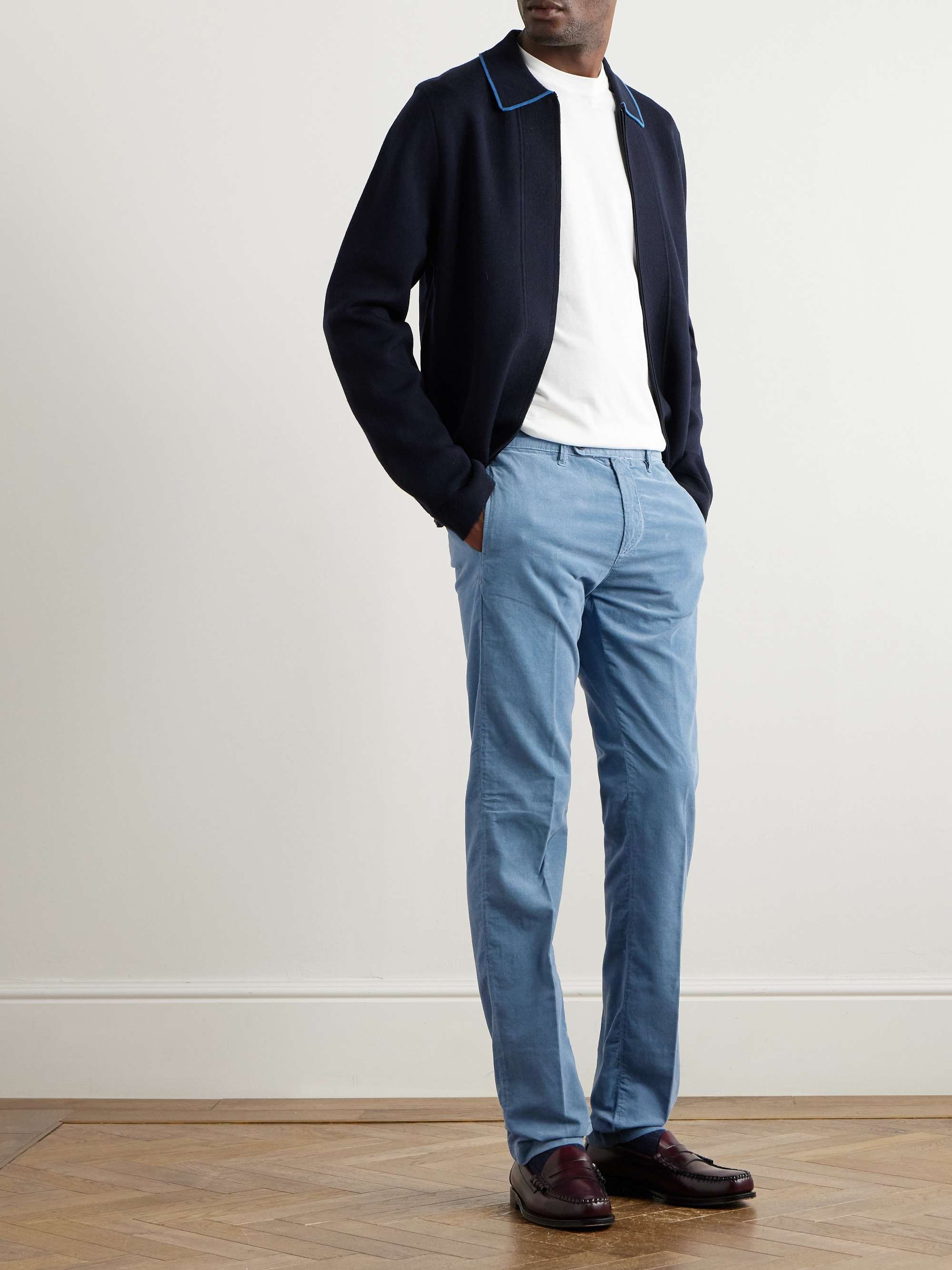 Straight-Leg Cotton-Corduroy Trousers view