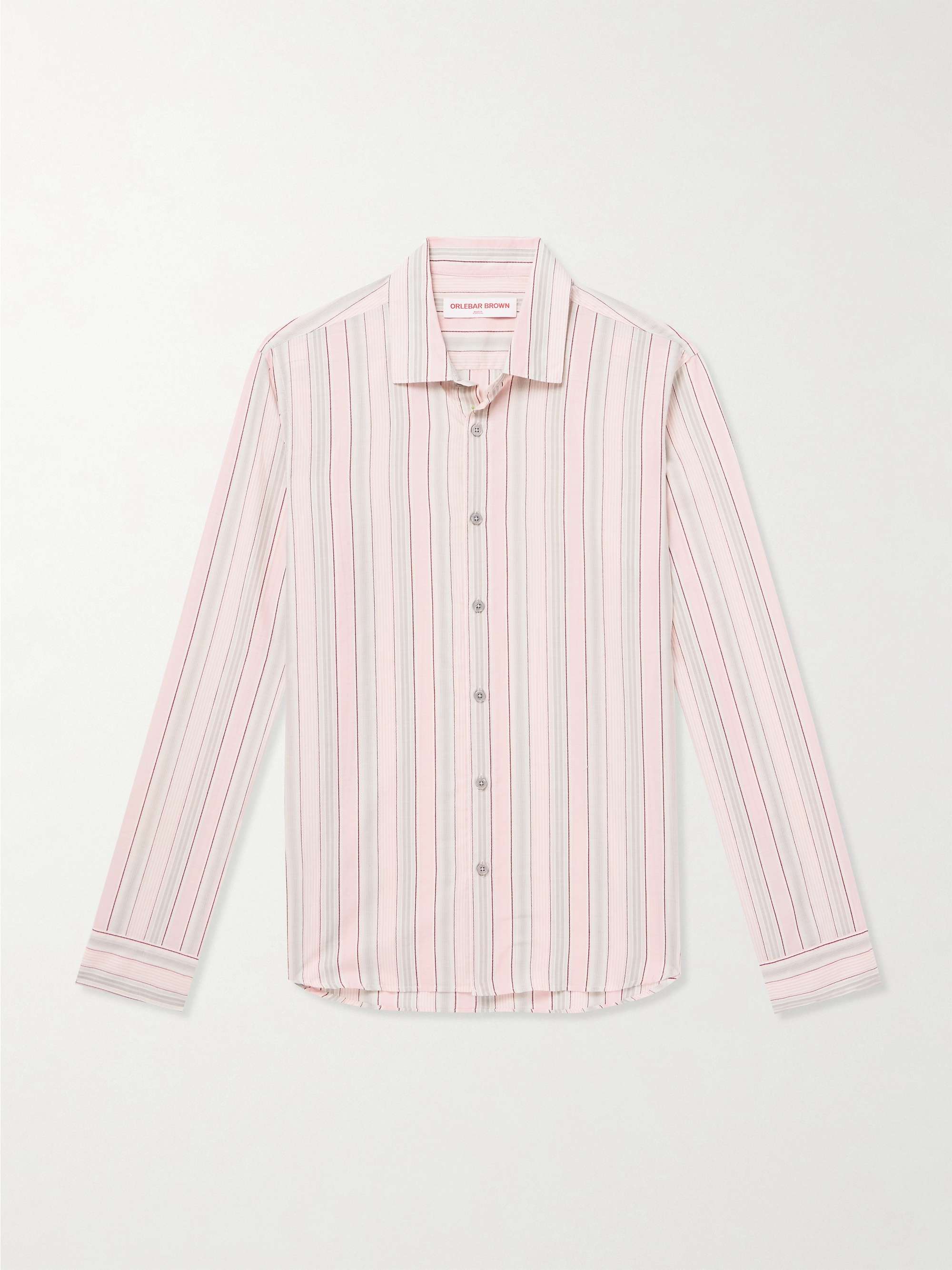 Giles Slim-Fit Striped Cotton Shirt view