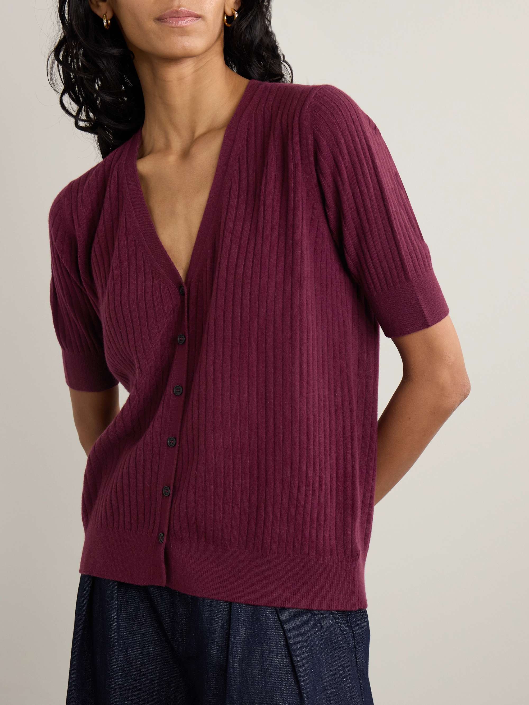 Katya ribbed cashmere cardigan view