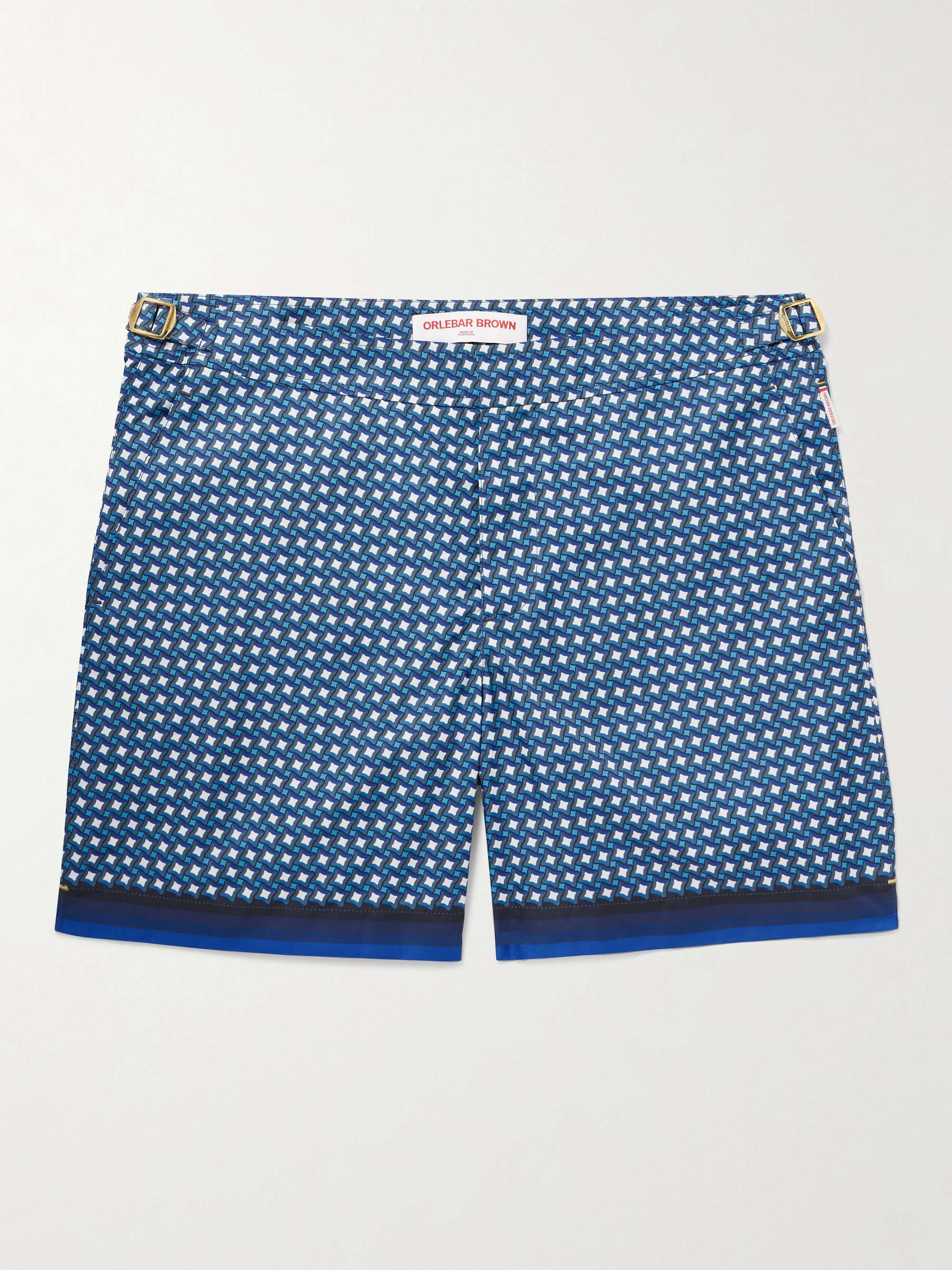 Bulldog Slim-Fit Mid-Length Printed Recycled Swim Shorts view