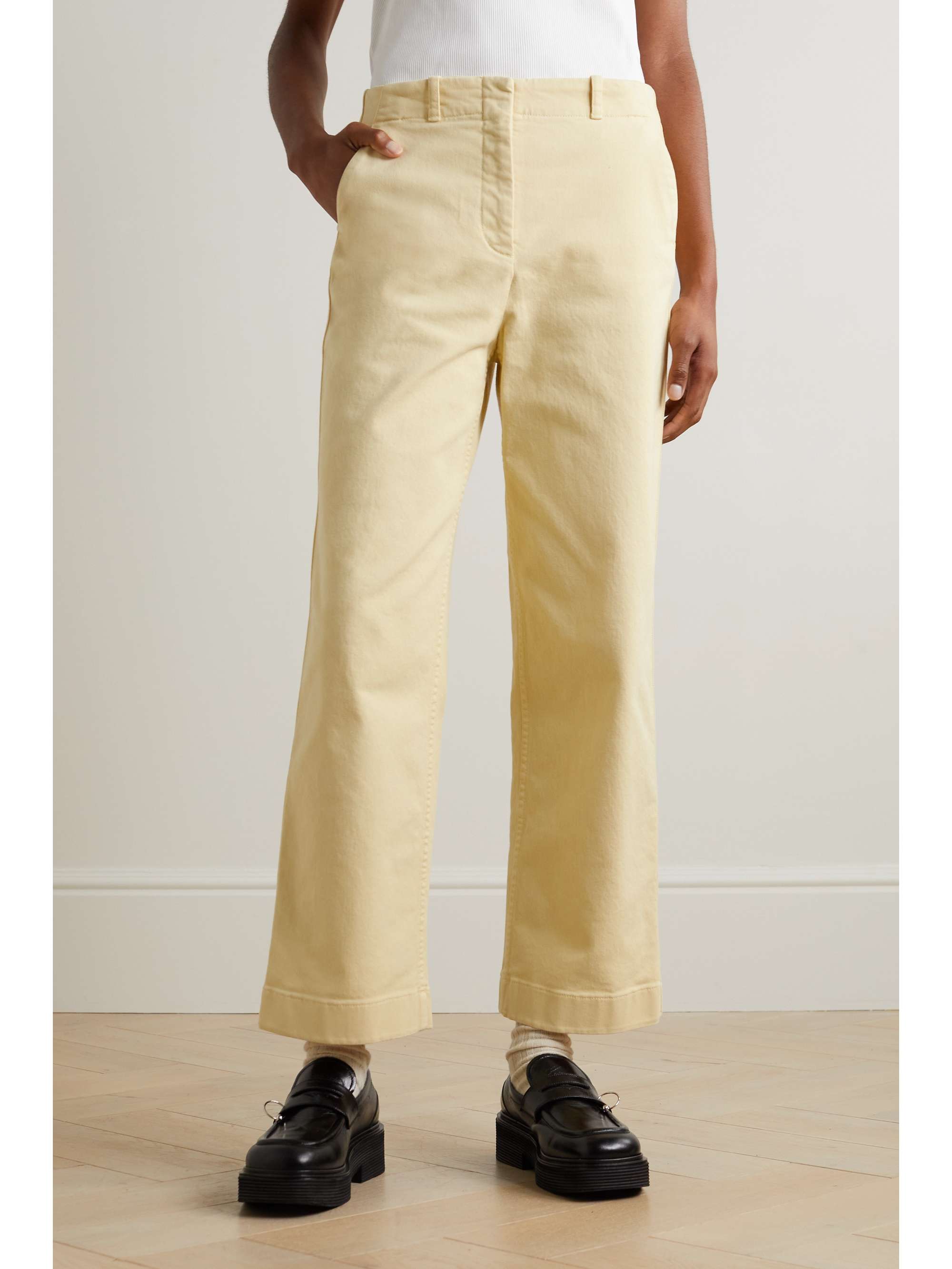 Cloutier cotton-blend twill straight-leg pants view