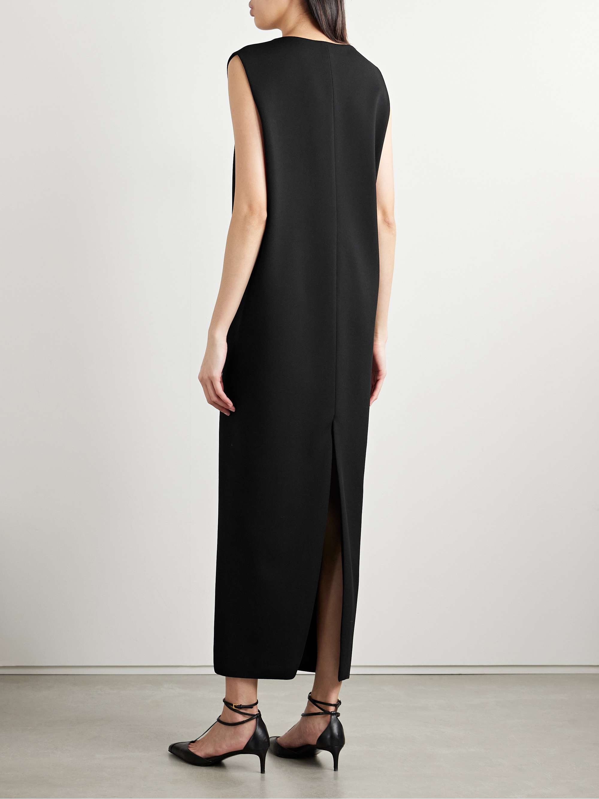 Crispin draped crepe midi dress view