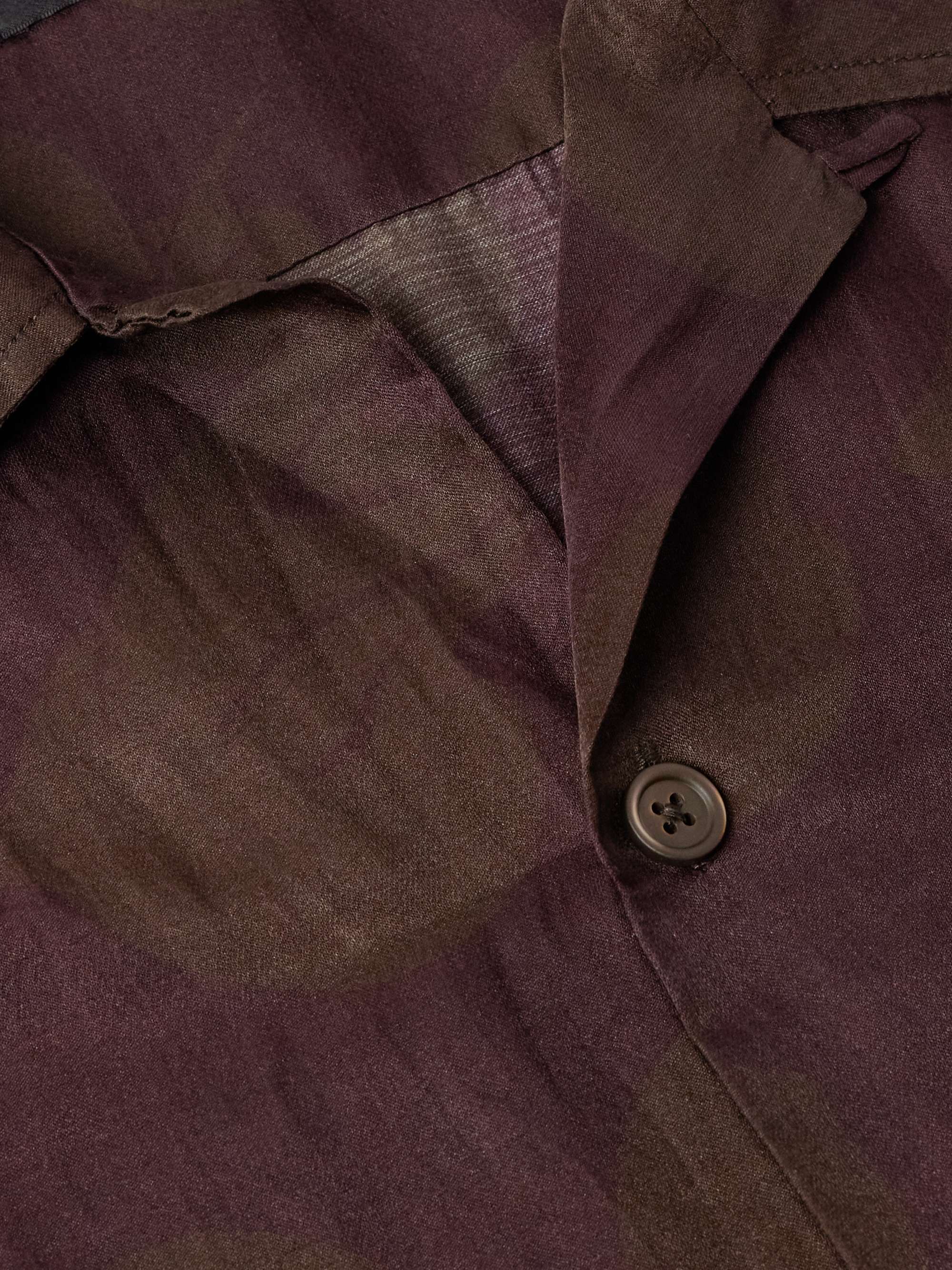 Heusen Convertible-Collar Polka-Dot Cotton and Silk-Blend Shirt view
