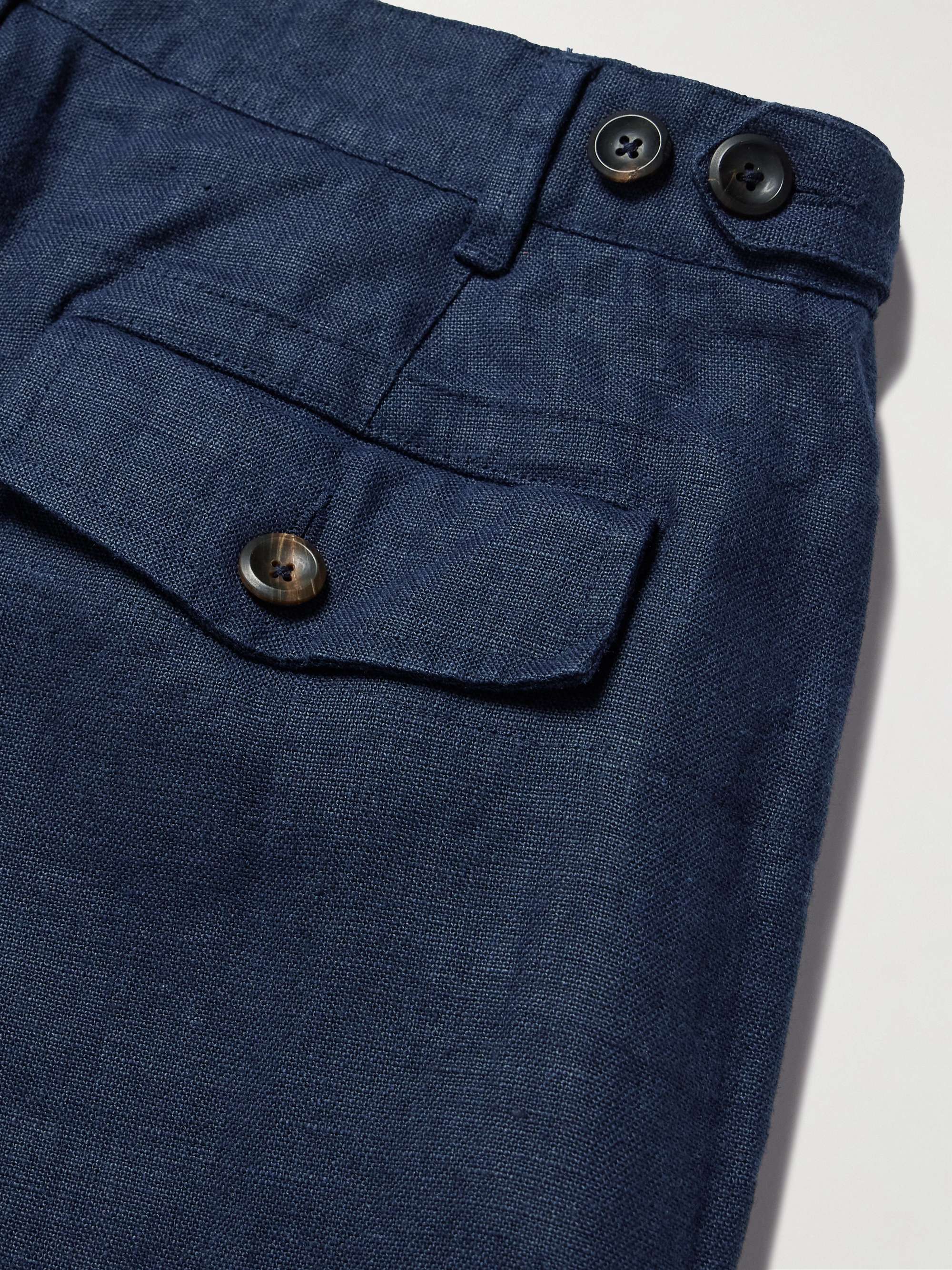 Games Tapered Pleated Linen Trousers view