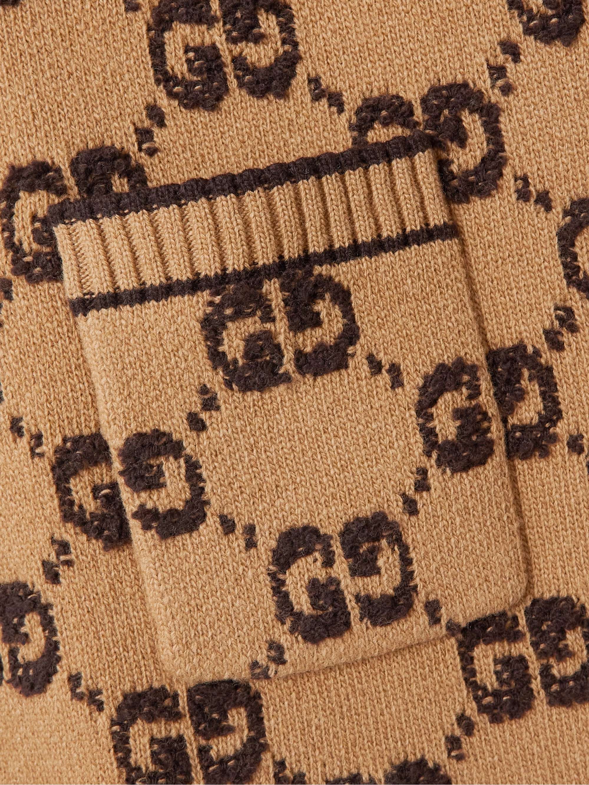 Embellished jacquard-knit wool dress view