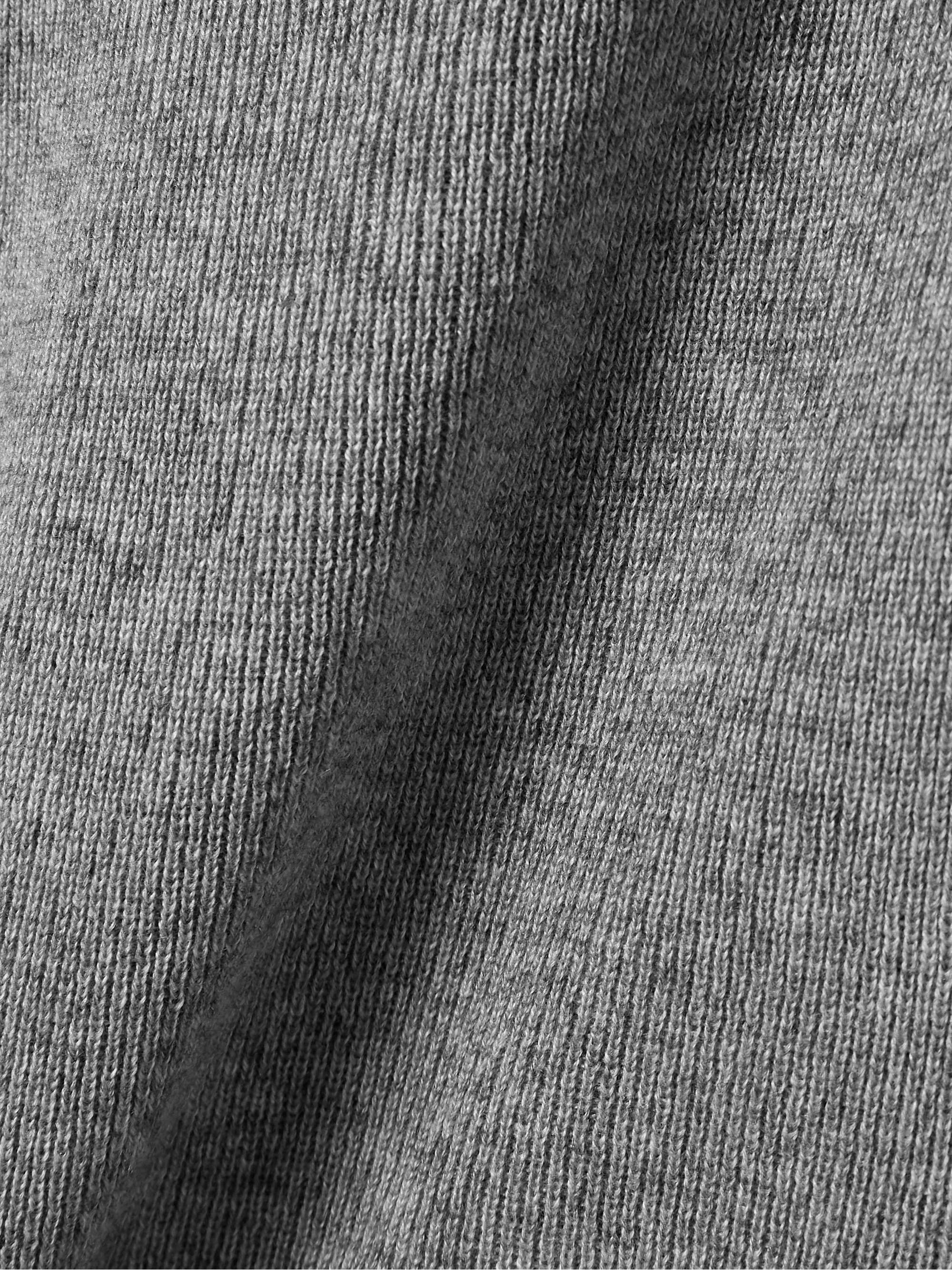 Delicash ribbed cashmere and silk-blend turtleneck sweater view