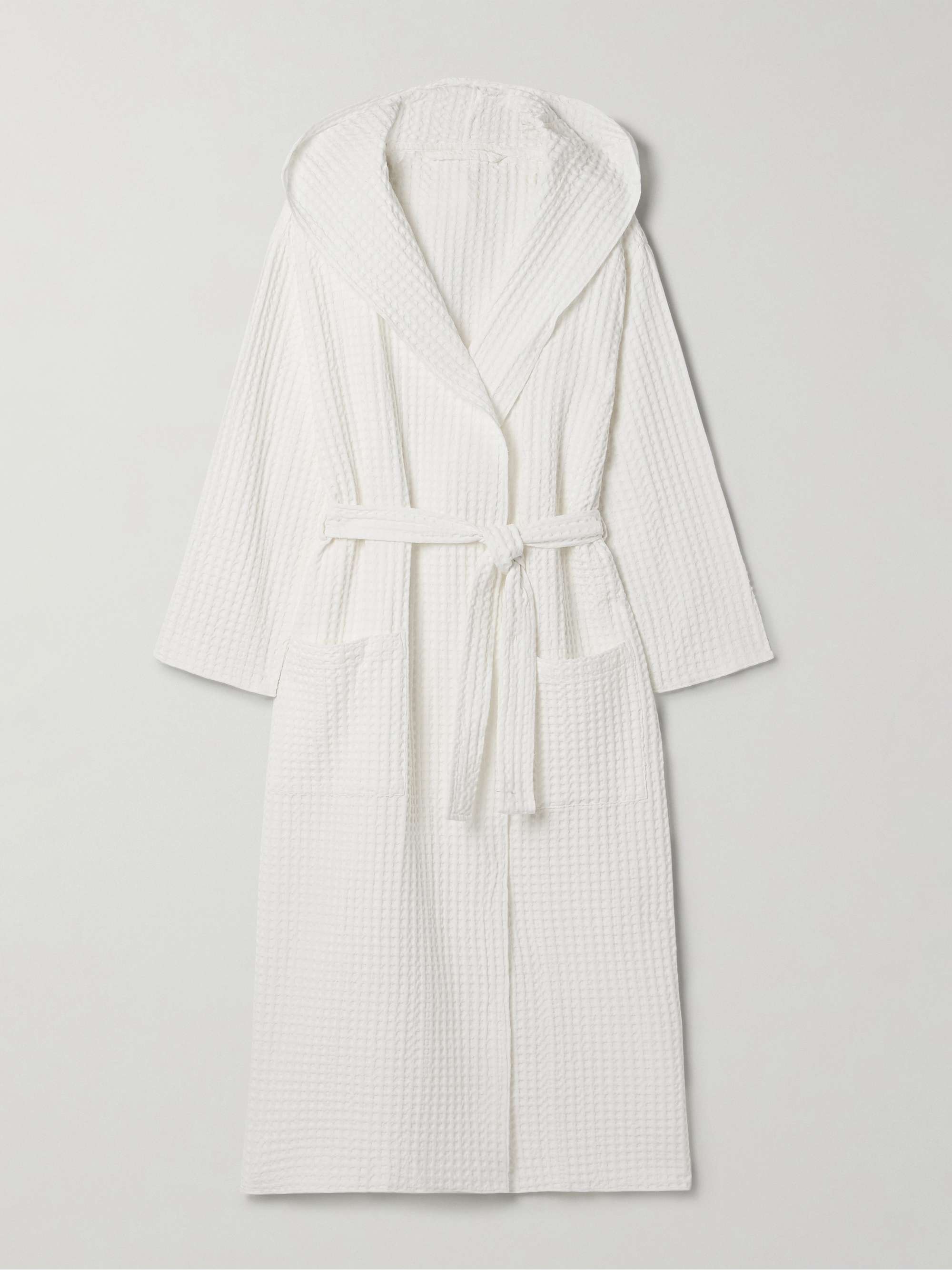 Wellness waffle-knit organic cotton robe view