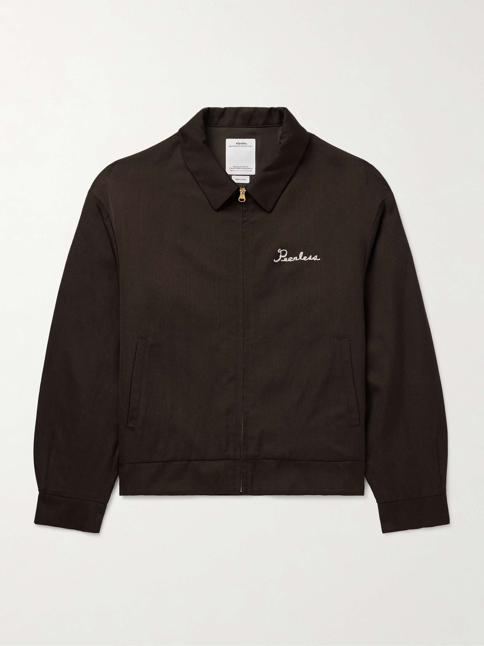 Alcan Embroidered Wool and Linen-Blend Twill Blouson Jacket view