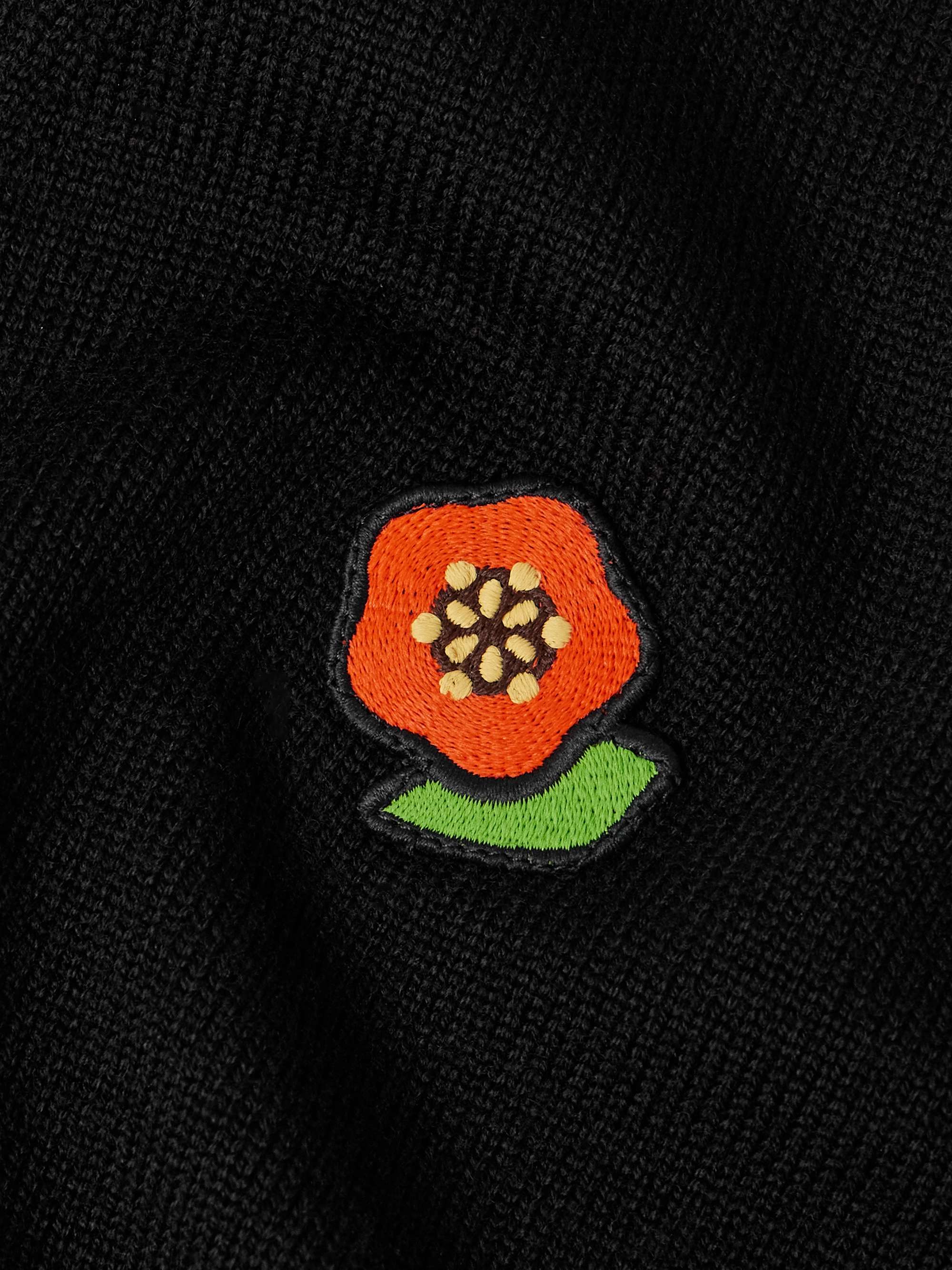Pop Logo-Appliquéd Wool Cardigan view