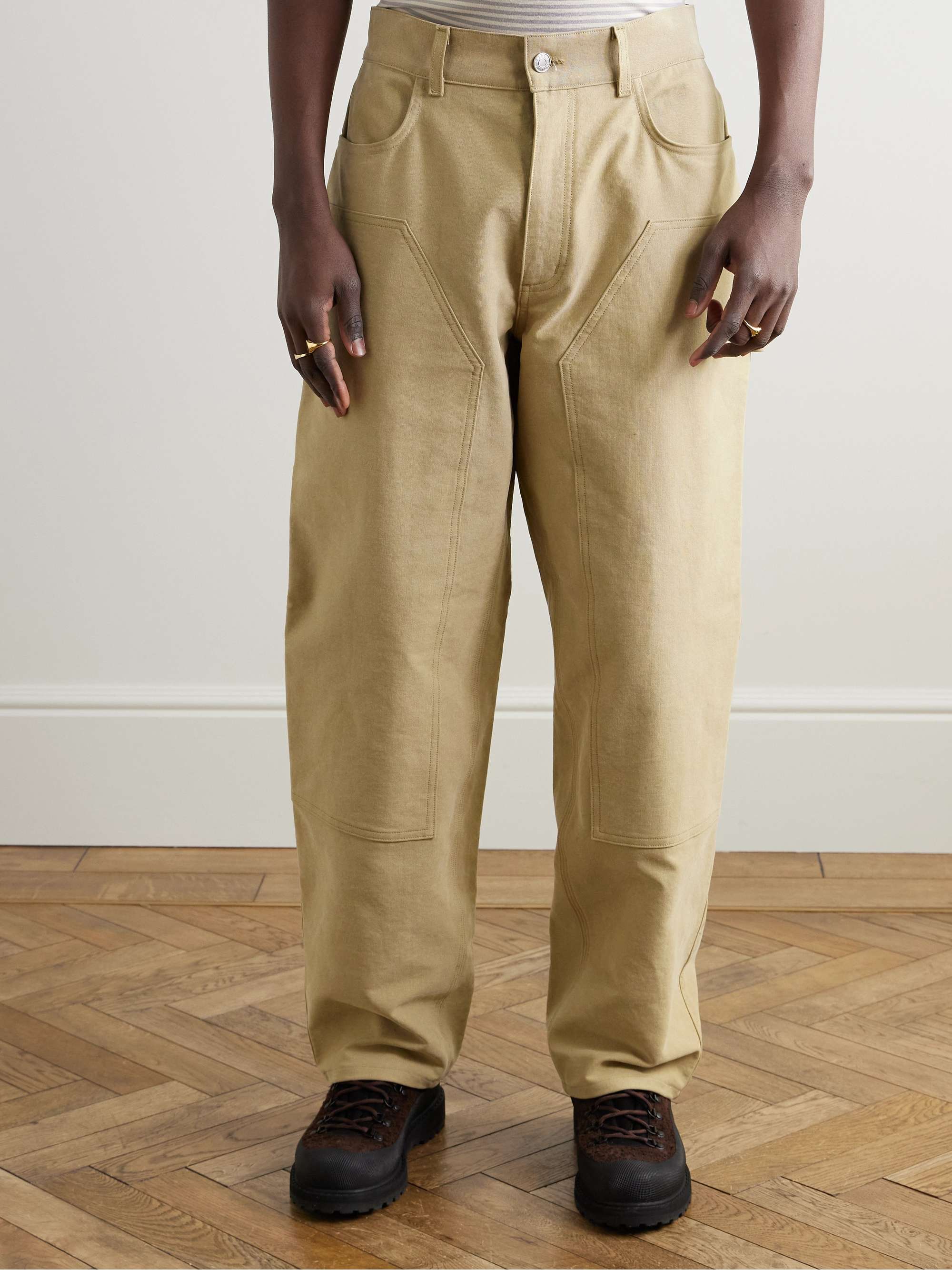 + RSVP GALLERY Ewing Straight-Leg Cotton-Twill Carpenter Trousers view