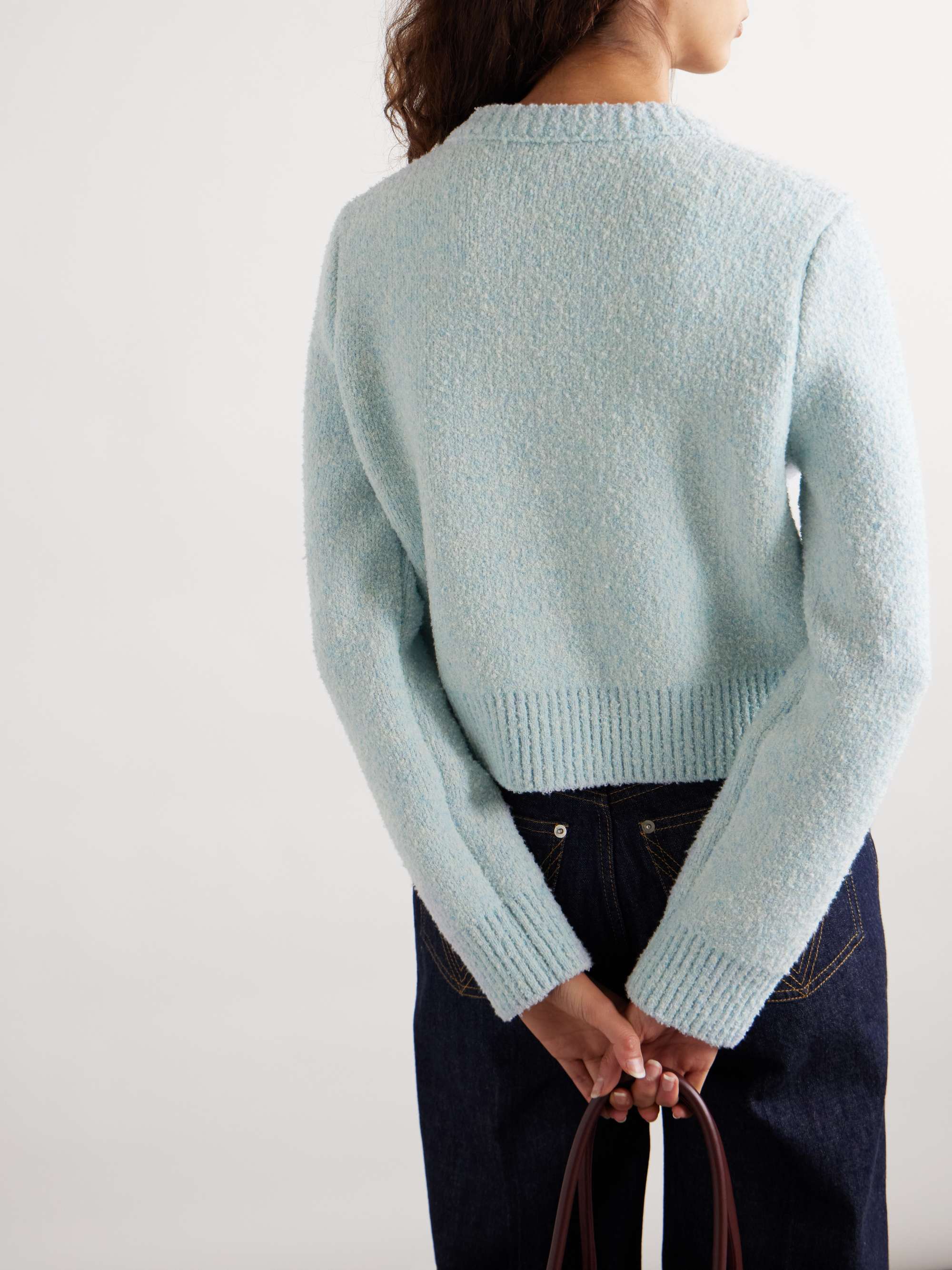 Wool-blend bouclé cardigan view