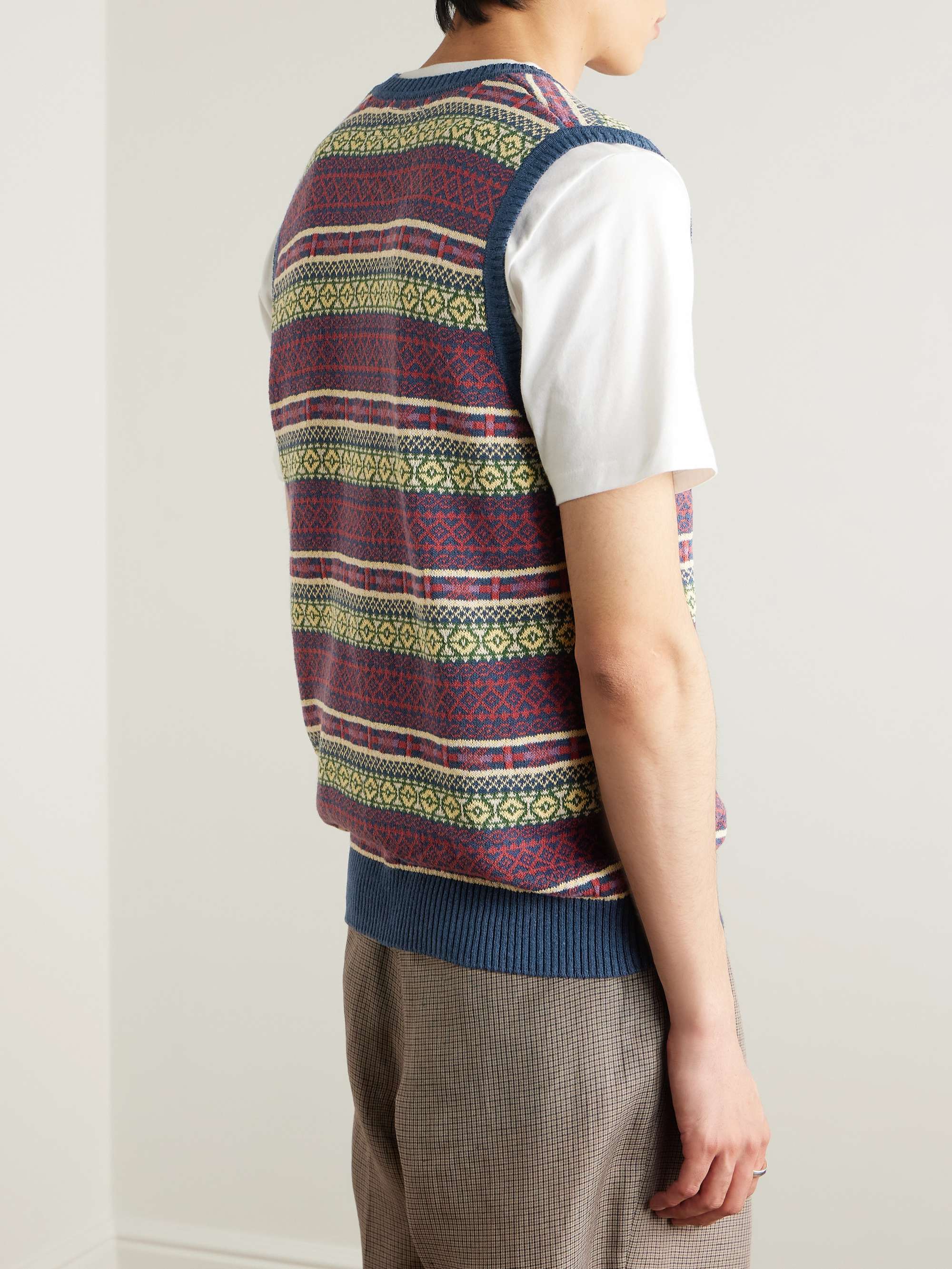 Fair Isle Linen and Cotton-Blend Sweater Vest view