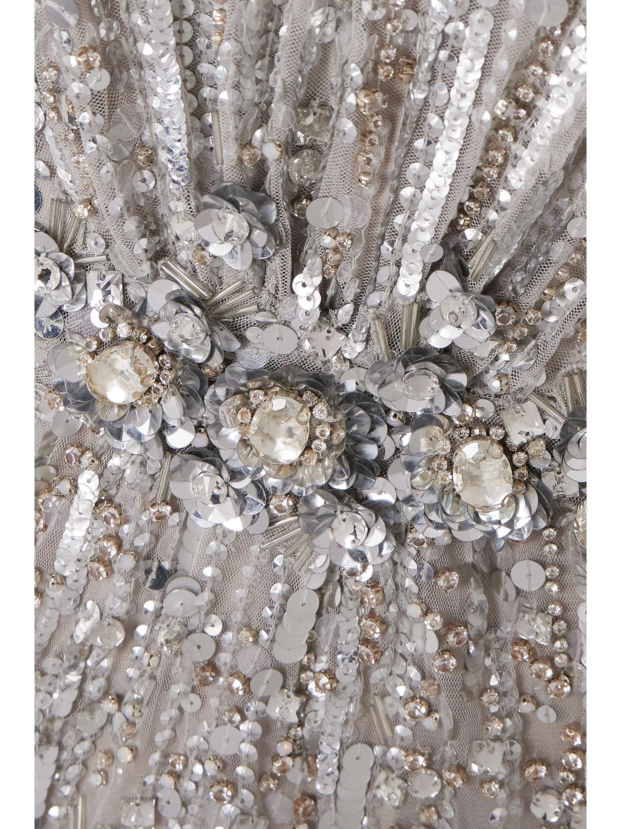 Bright Gem embellished sequined tulle gown view