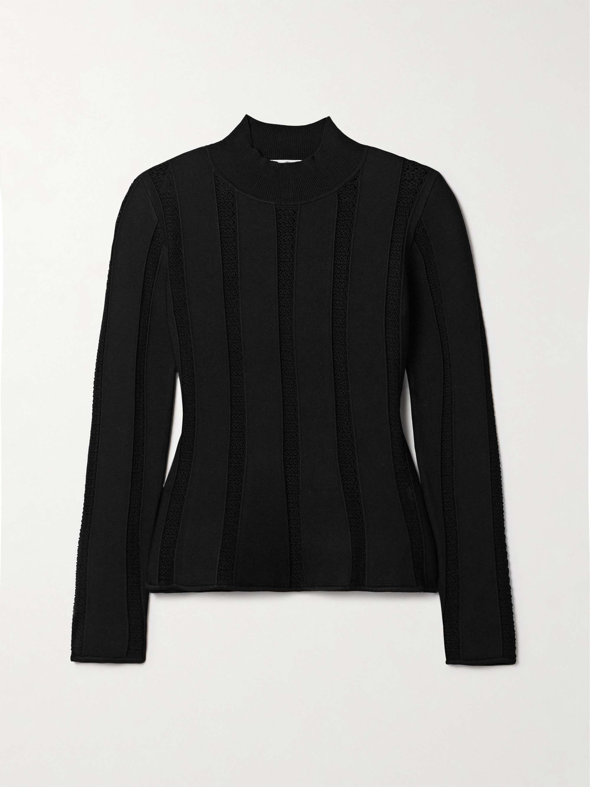 Devon paneled stretch-knit top view