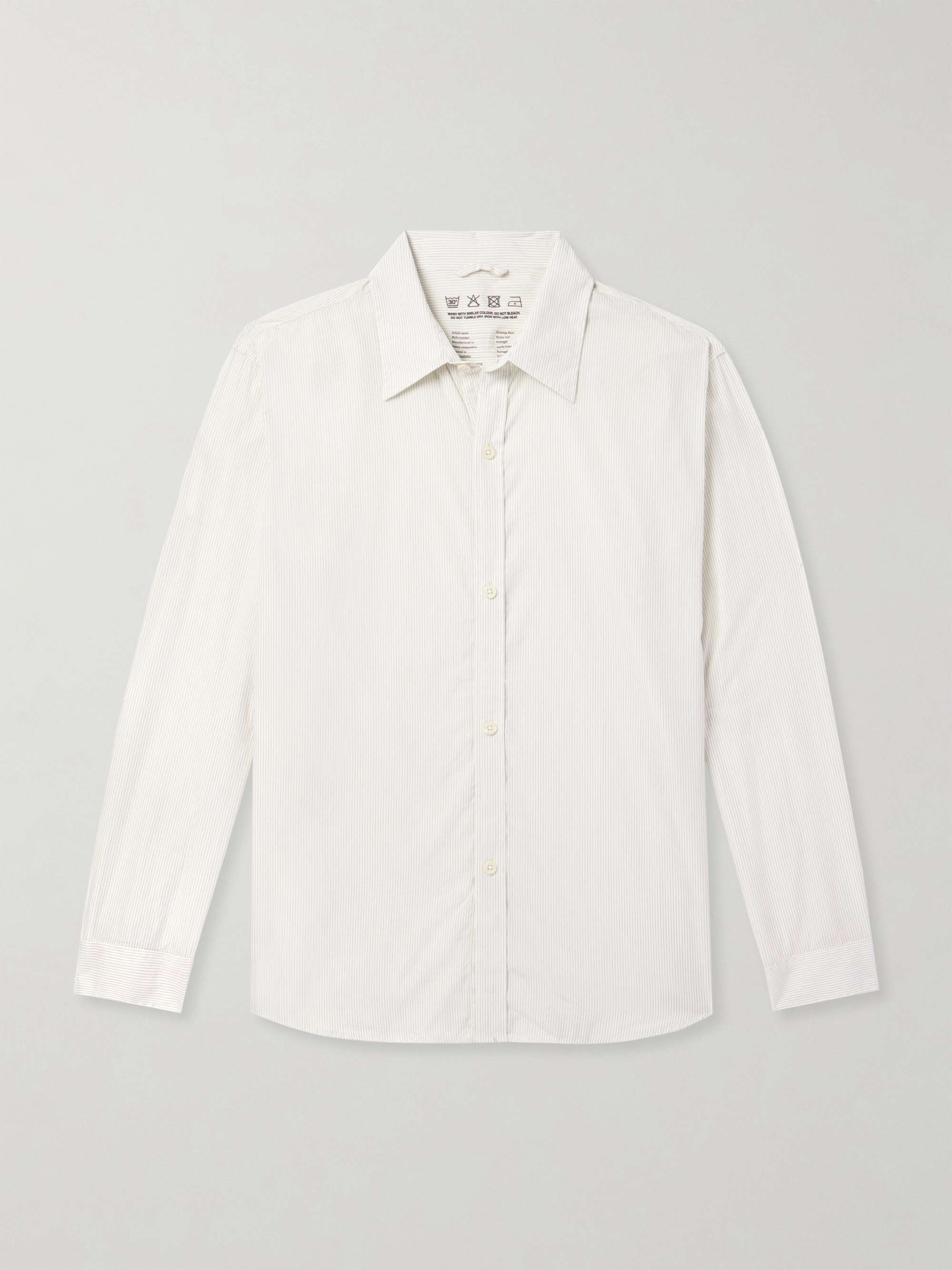 Evening Striped Cotton-Poplin Shirt view