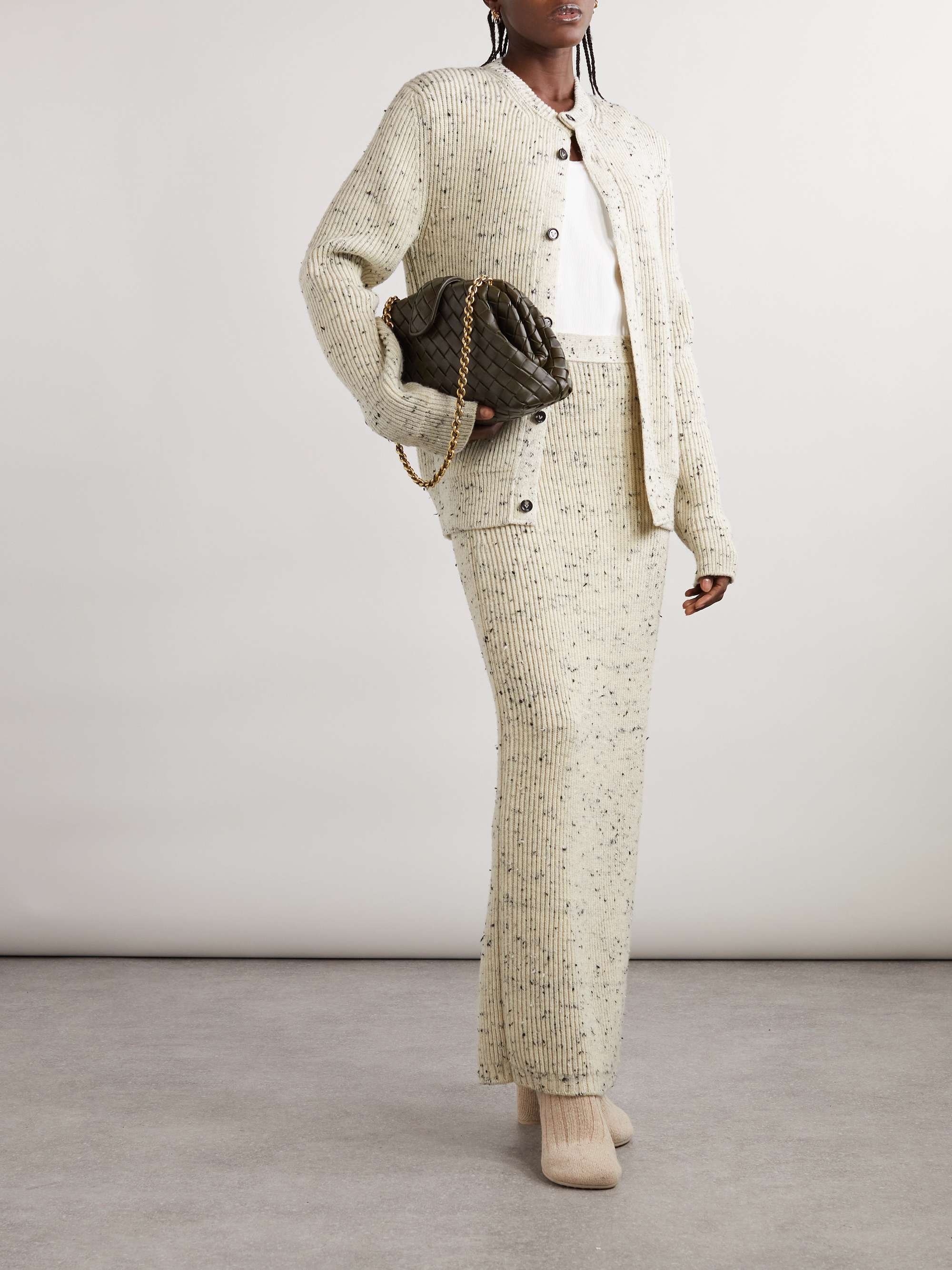 Ribbed wool-blend cardigan view