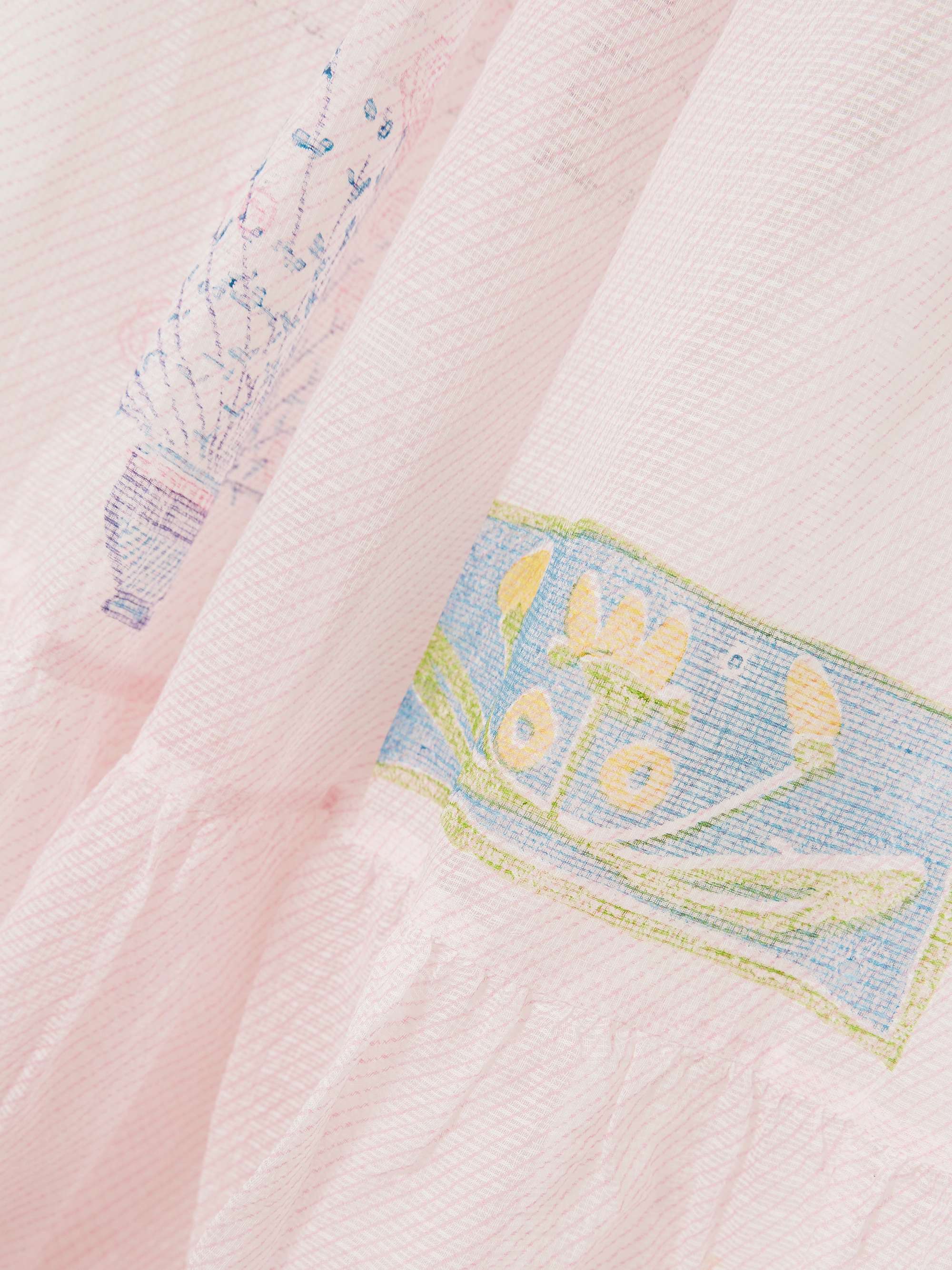 Ikumi tiered printed cotton Kota Doriya midi dress view