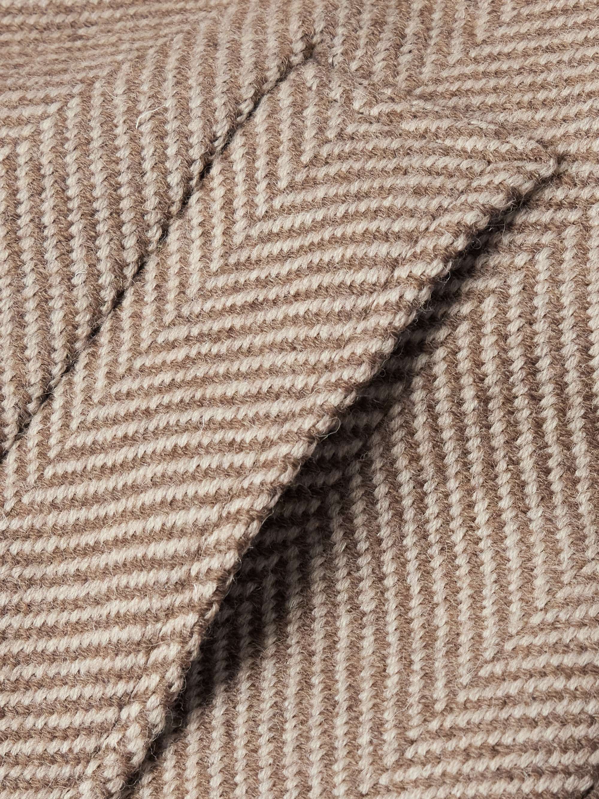 Belted Herringbone Virgin Wool Coat view