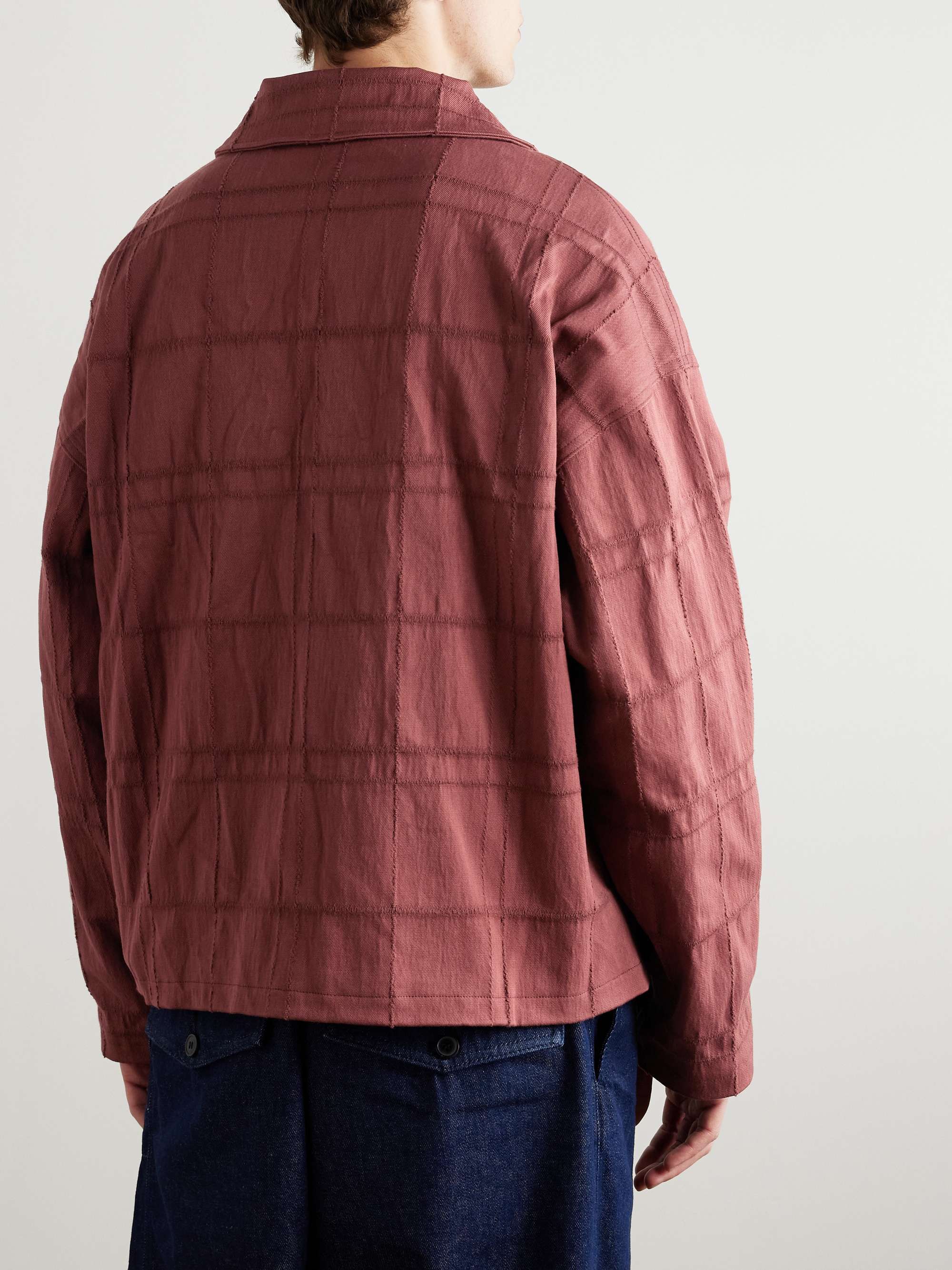 Checked Cotton-Blend Jacquard Jacket view