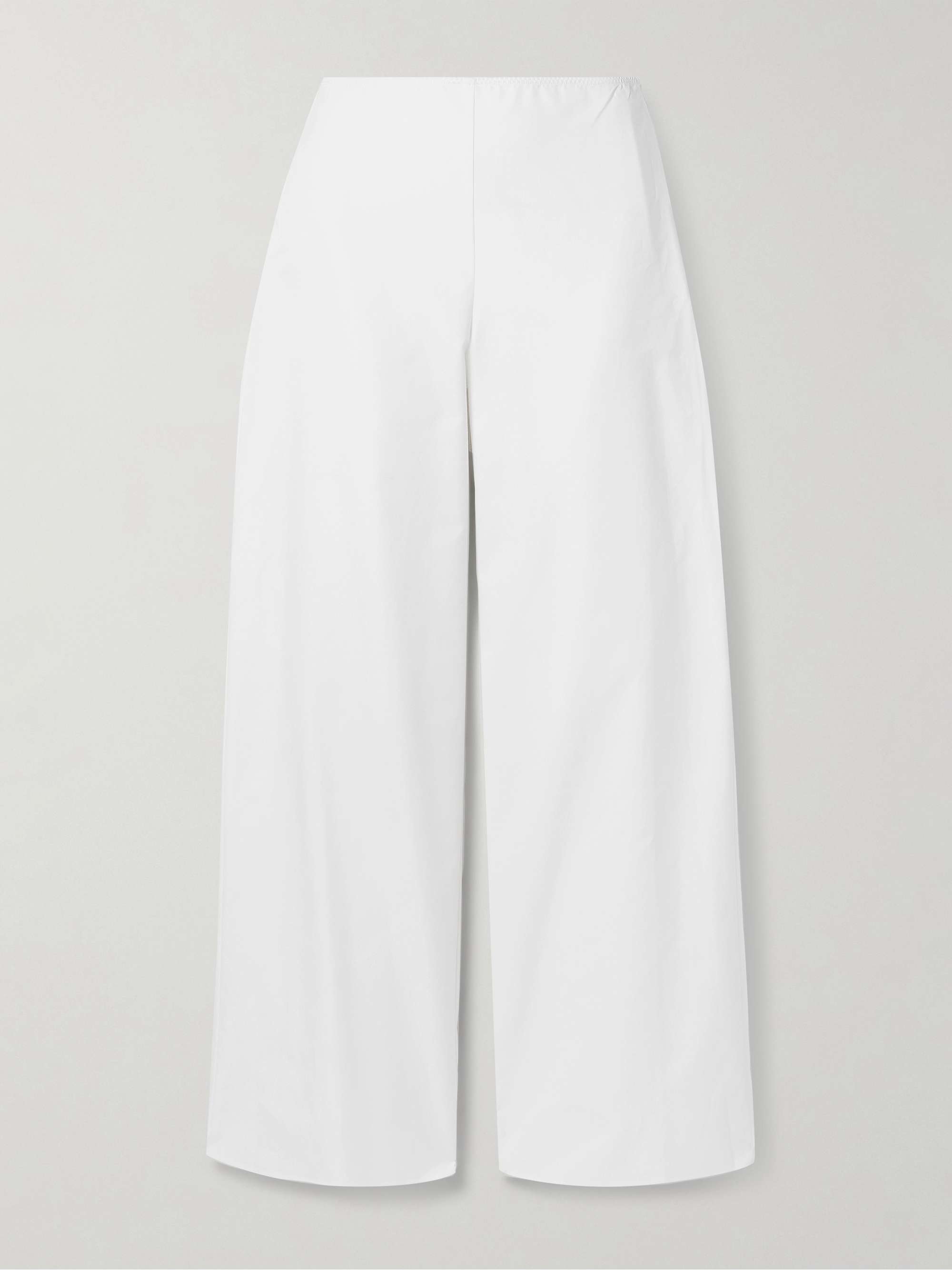 Cotton-sateen wide-leg pants view