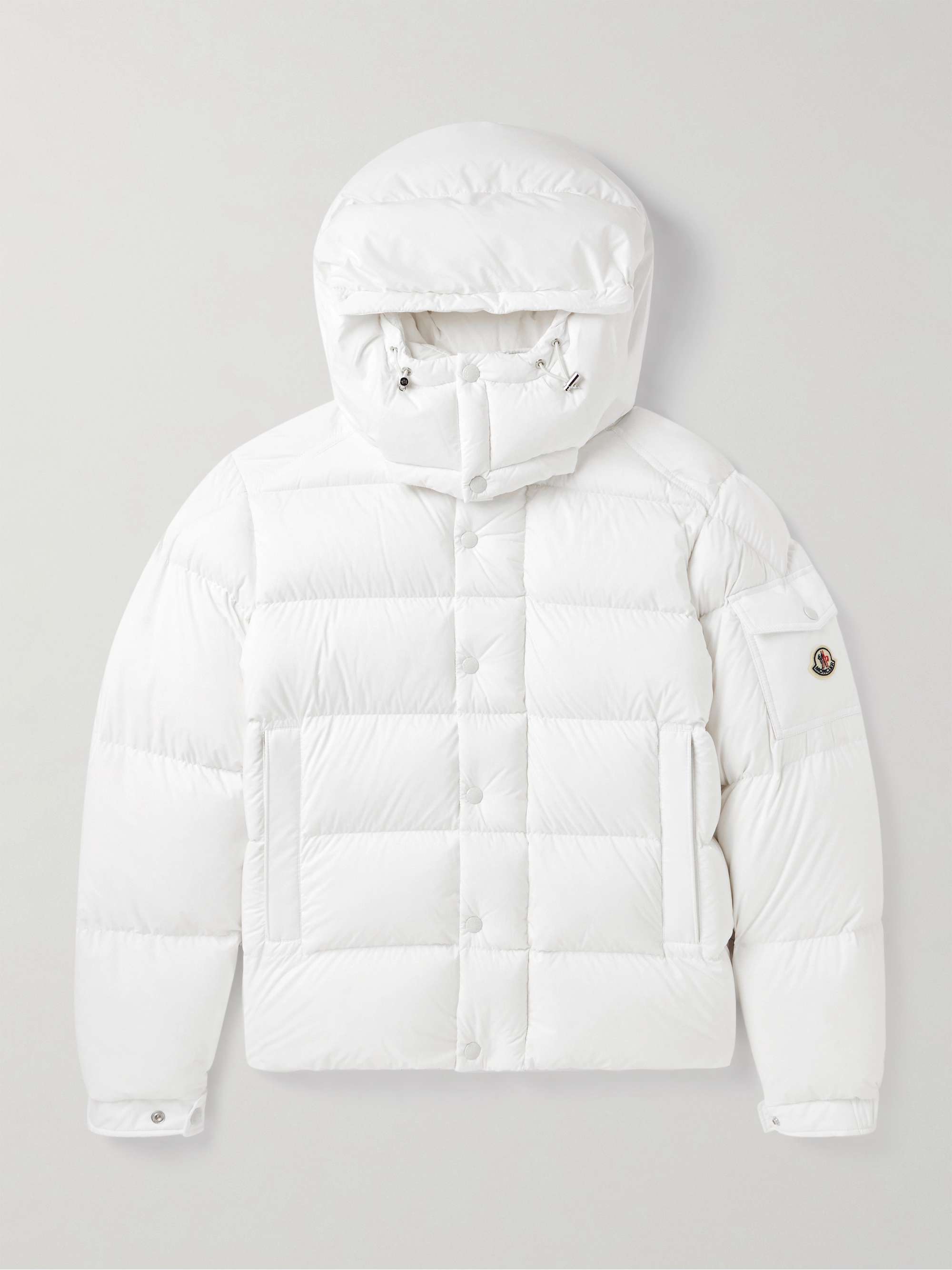 Vezere Logo-Appliquéd Quilted Nylon Hooded Down Jacket view