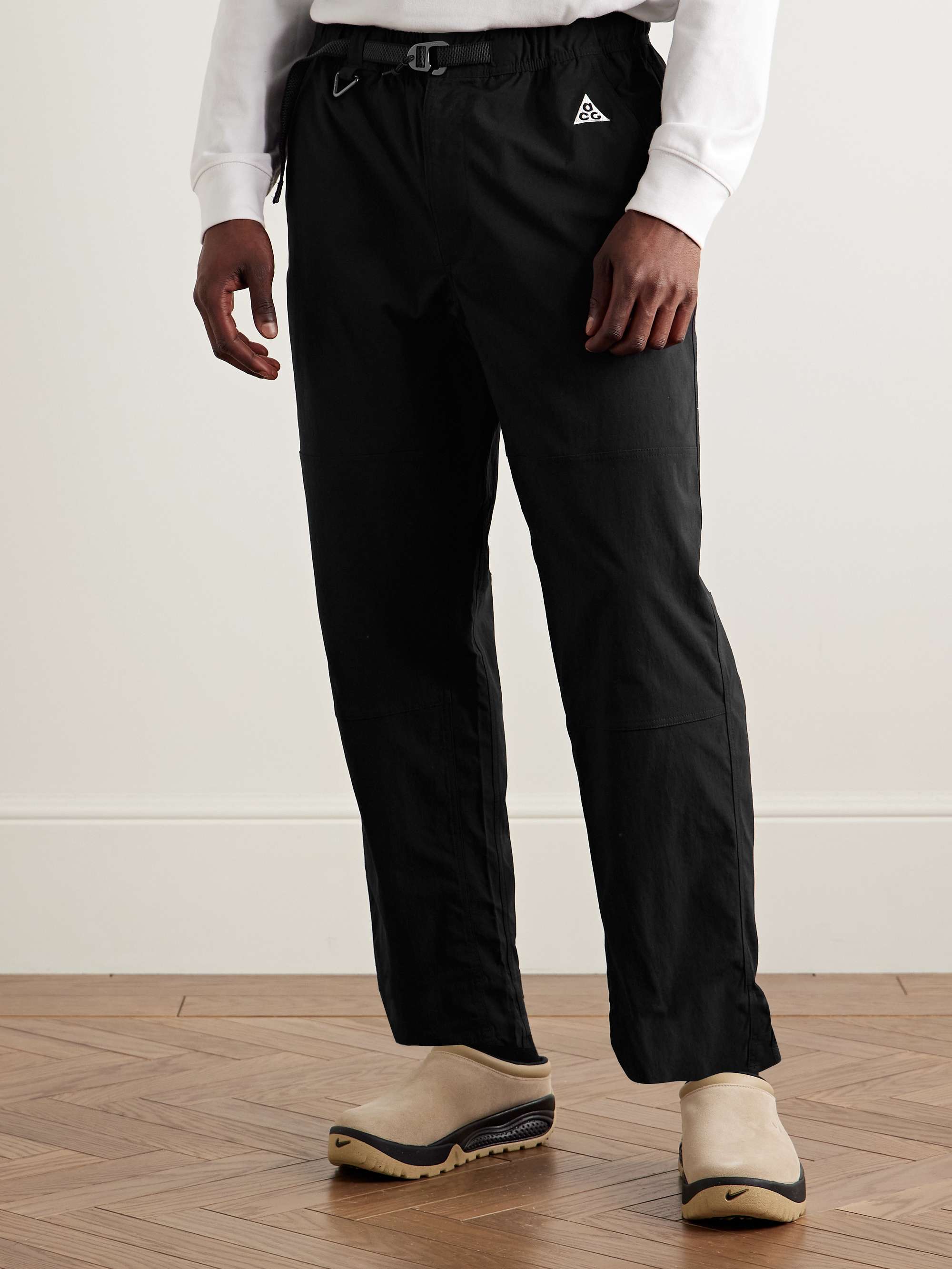 ACG Straight-Leg Belted Logo-Embroidered Shell Trousers view