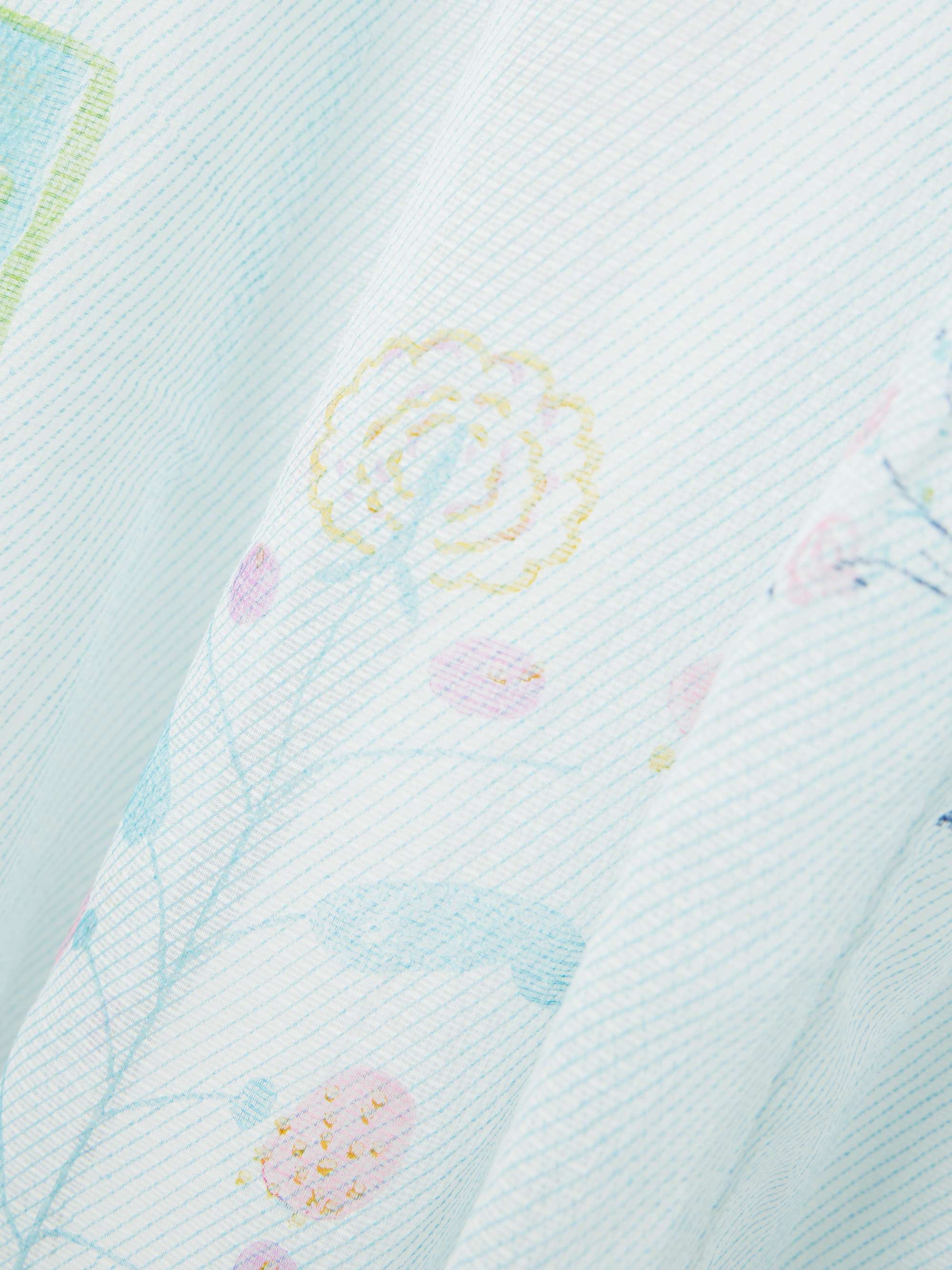 Heather pintucked printed cotton Kota Doriya midi dress view