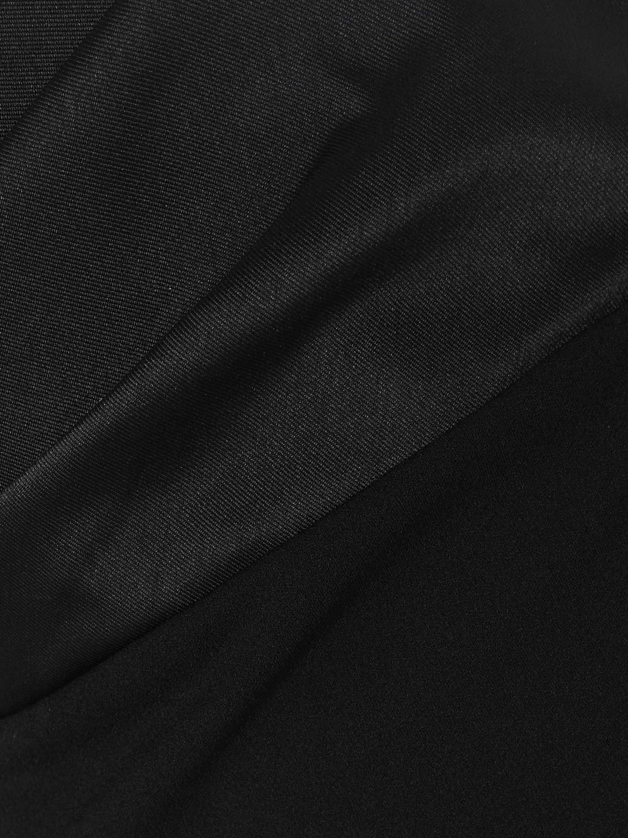 Satin twill-trimmed crepe gown view