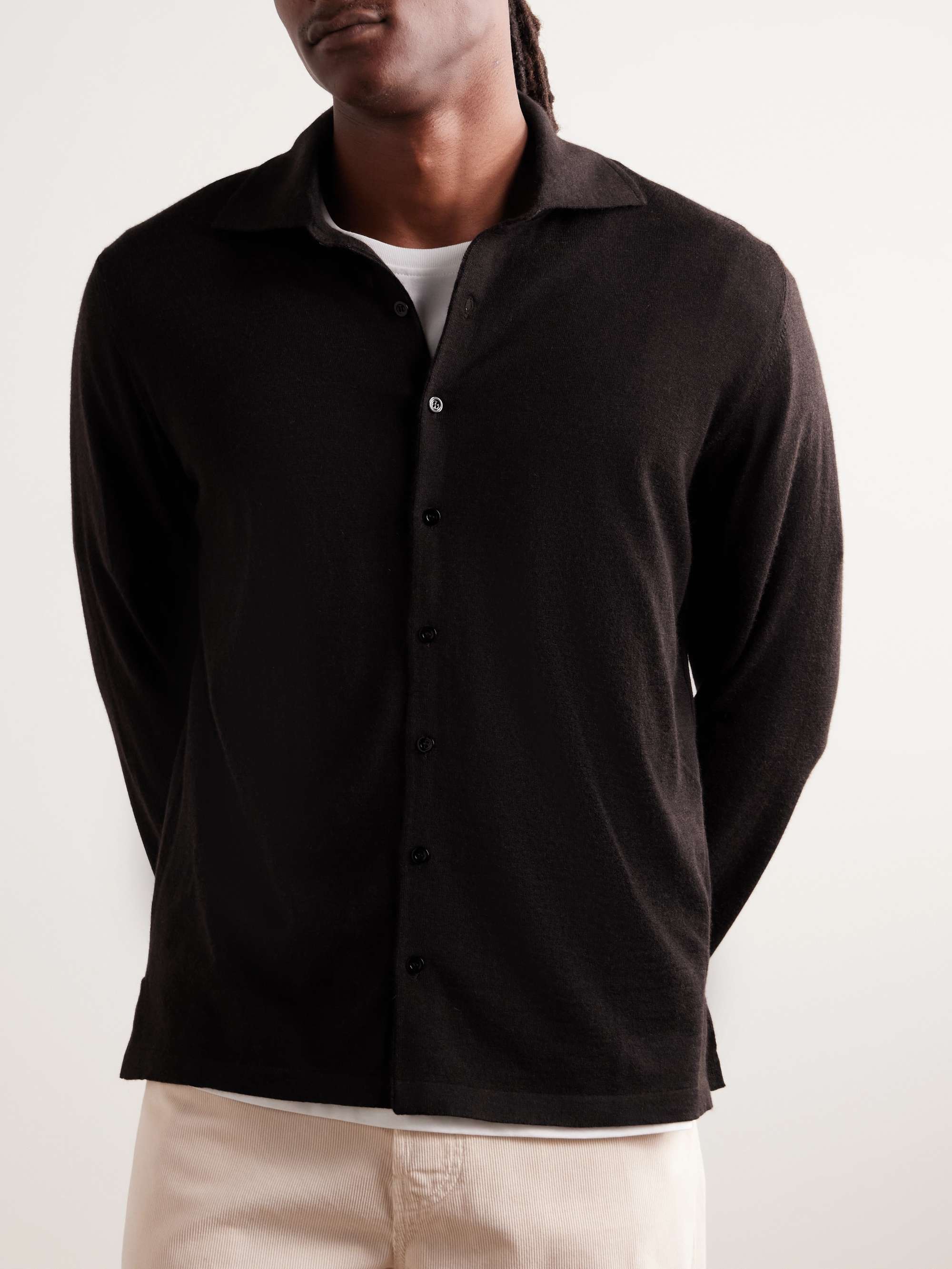 Carlo Cashmere and Silk-Blend Shirt view