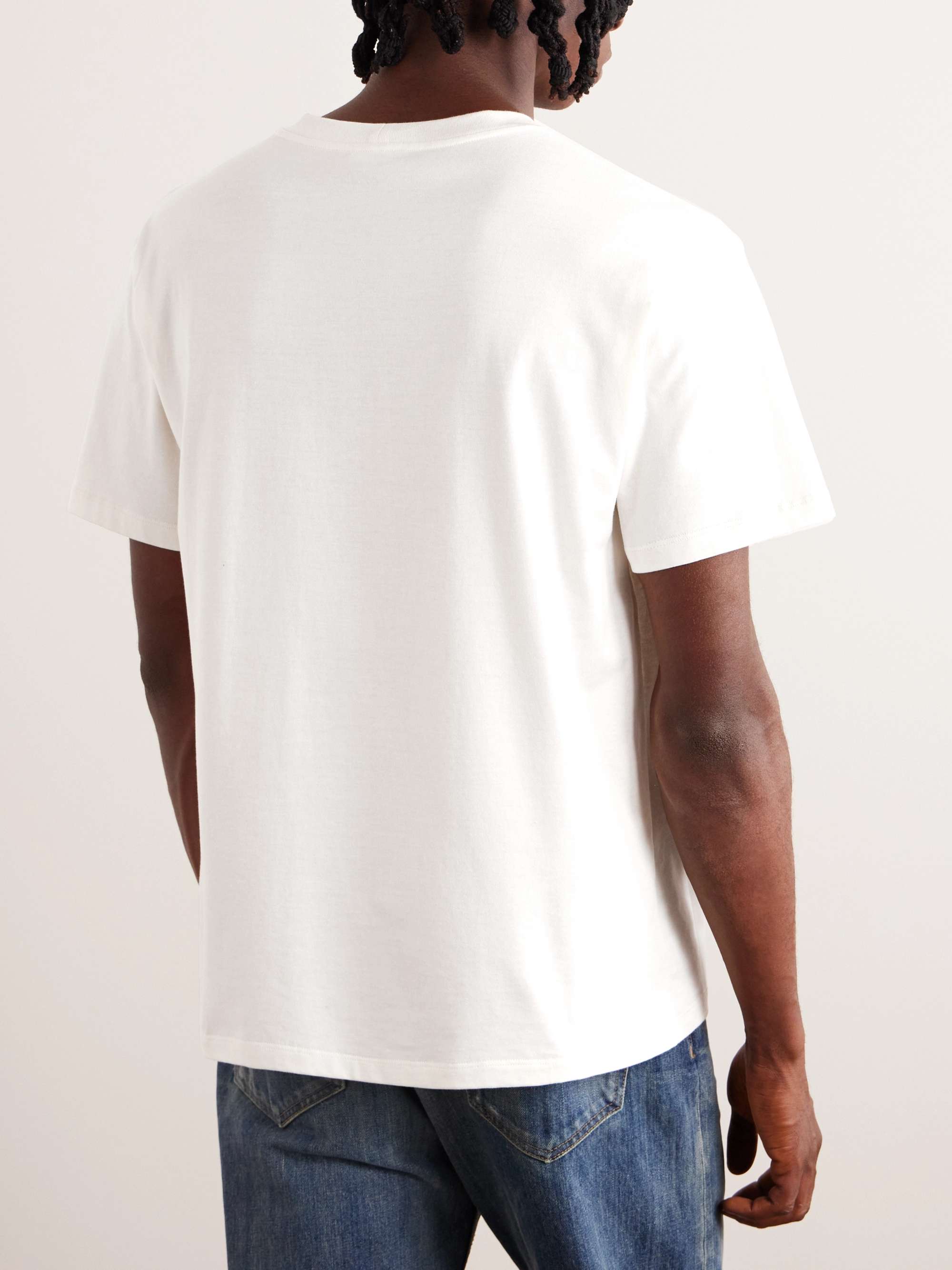 Crystal-Embellished Logo-Print Cotton-Jersey T-Shirt view