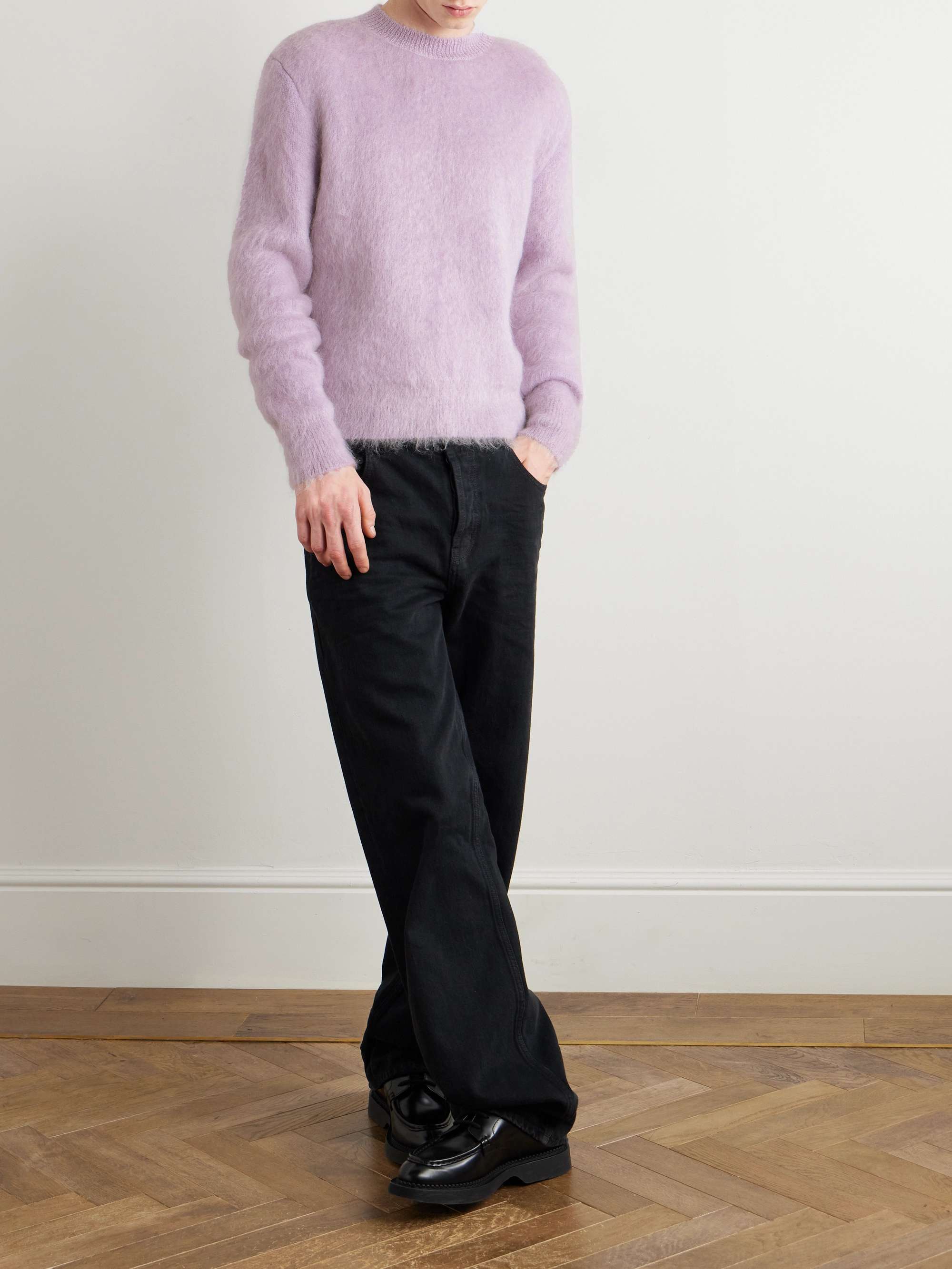 Slim-Fit Mohair-Blend Sweater view